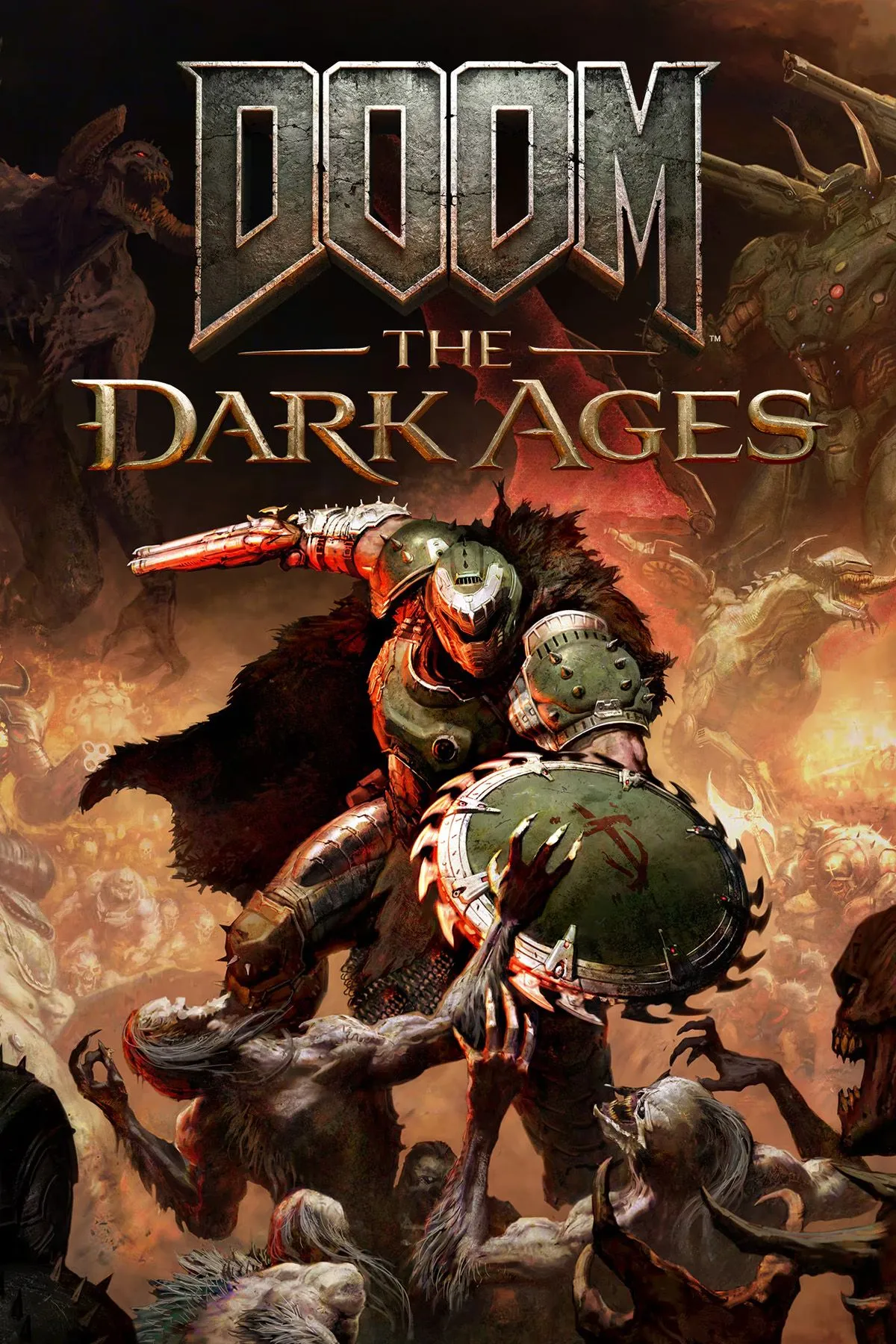 Ảnh bìa chính thức cuốn hút của tựa game DOOM The Dark Ages, biểu tượng cho cuộc chiến mới của Doom Slayer