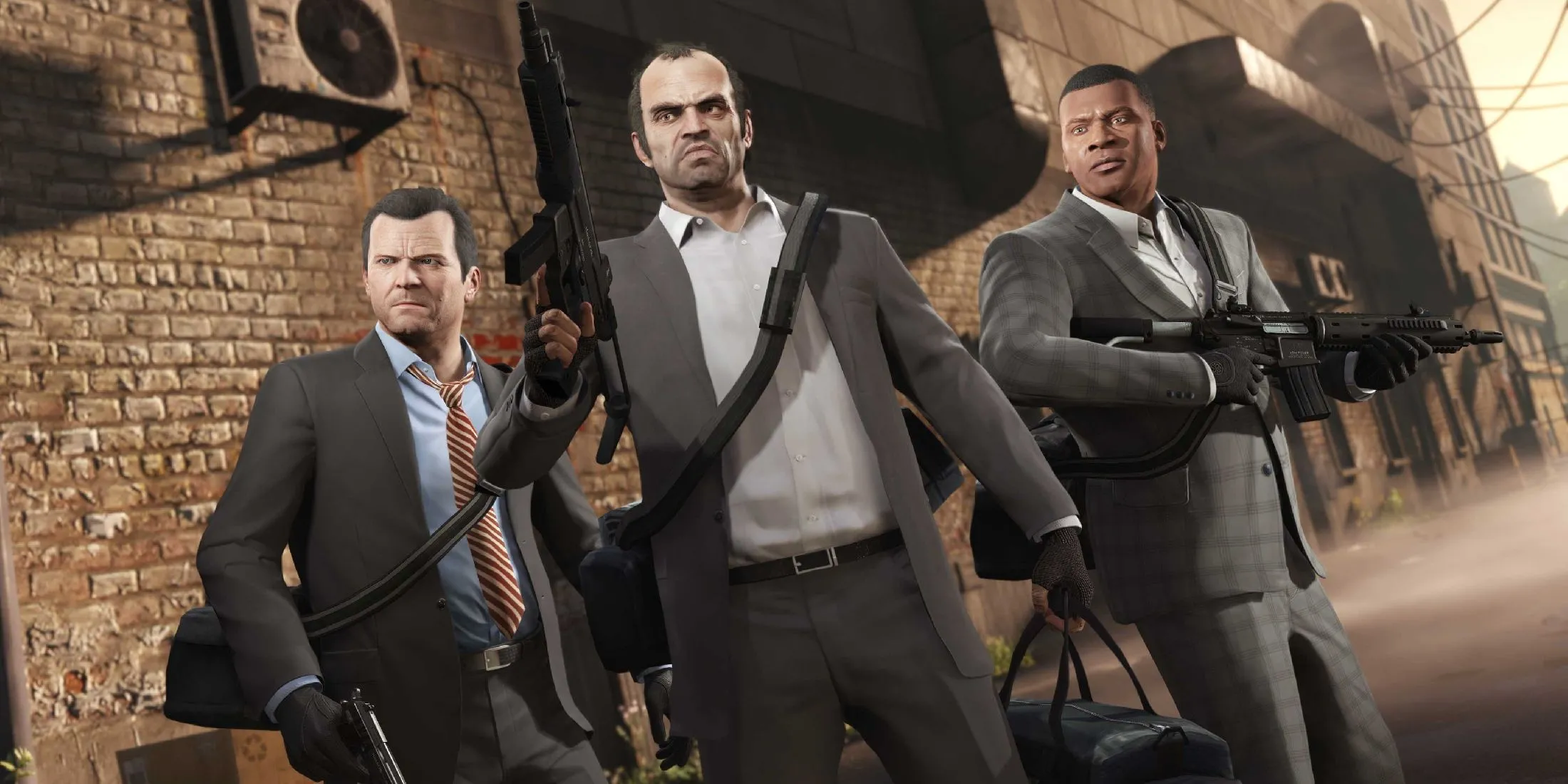 Ba nhân vật chính Michael, Trevor và Franklin trong game Grand Theft Auto V
