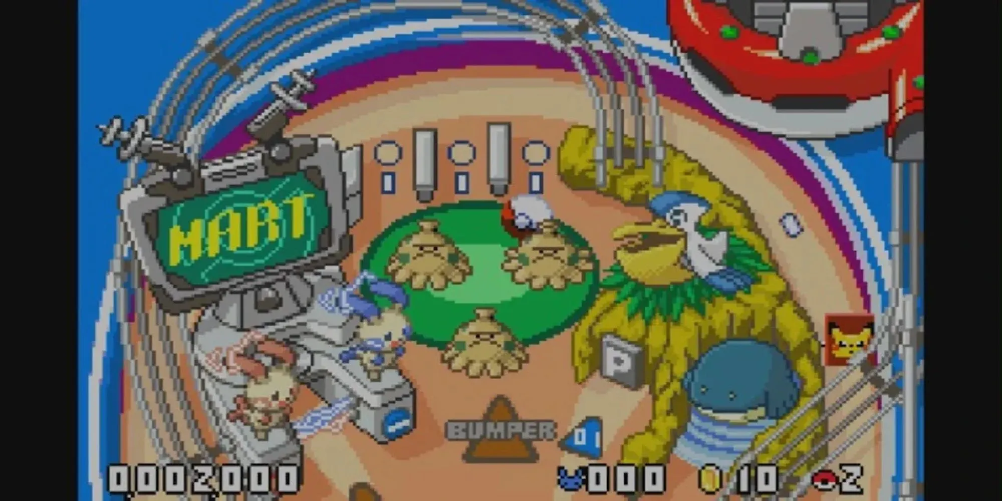 Bàn pinball chủ đề Pokemon với quả bóng là Pikachu