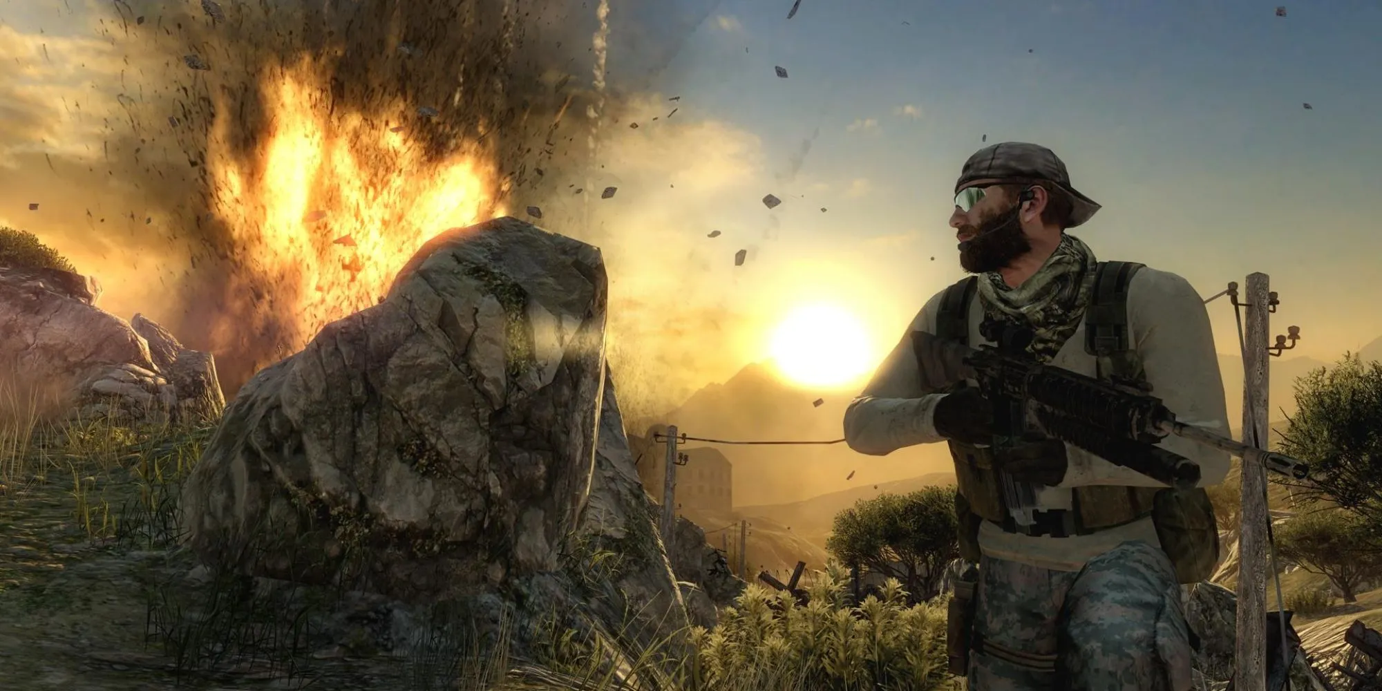Bìa game Medal of Honor 2010 với hình ảnh một người lính trong cuộc chiến hiện đại
