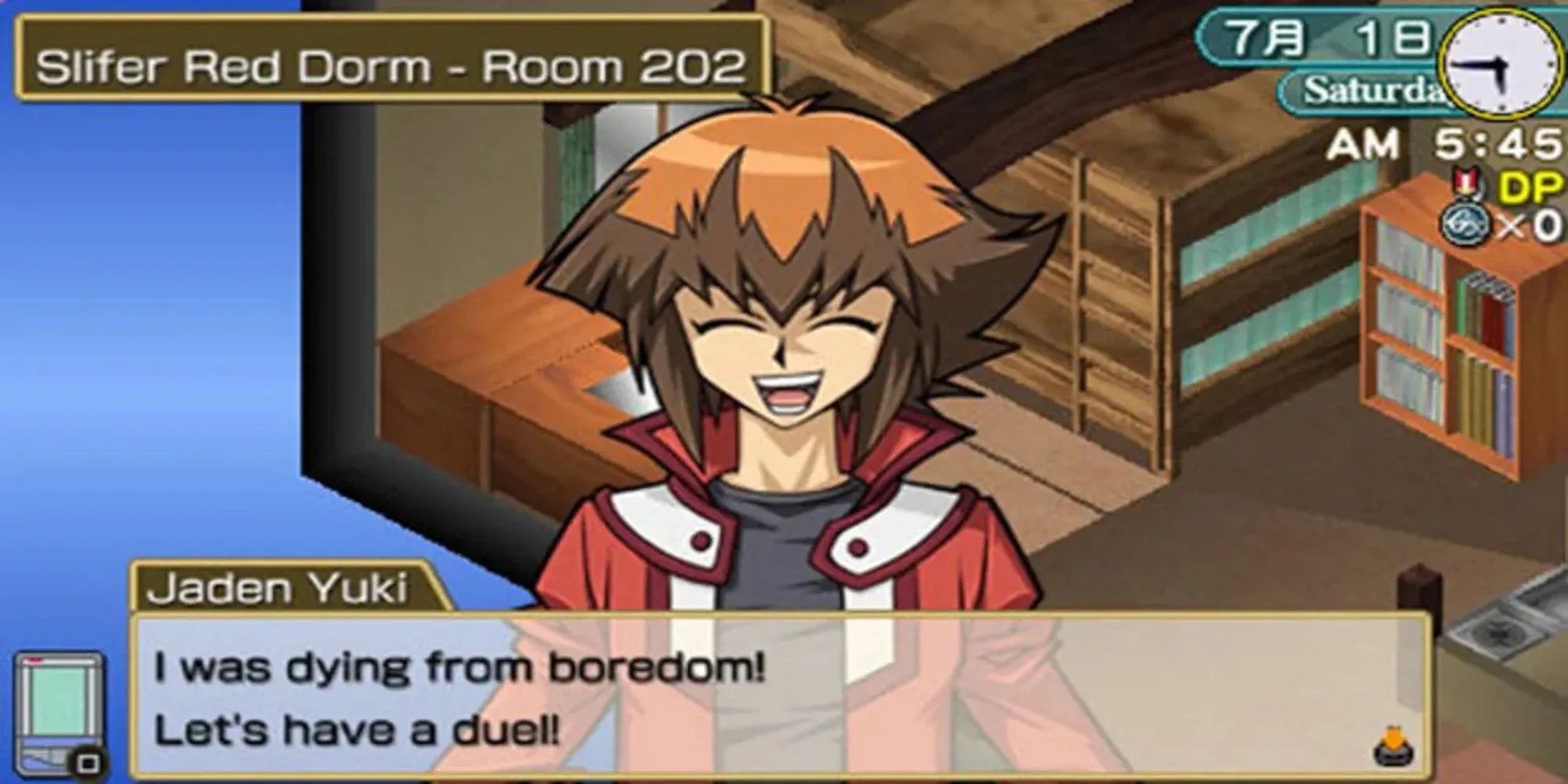 Giao diện trò chơi thẻ bài Yu-Gi-Oh! 5D's Tag Force 5 trên PSP