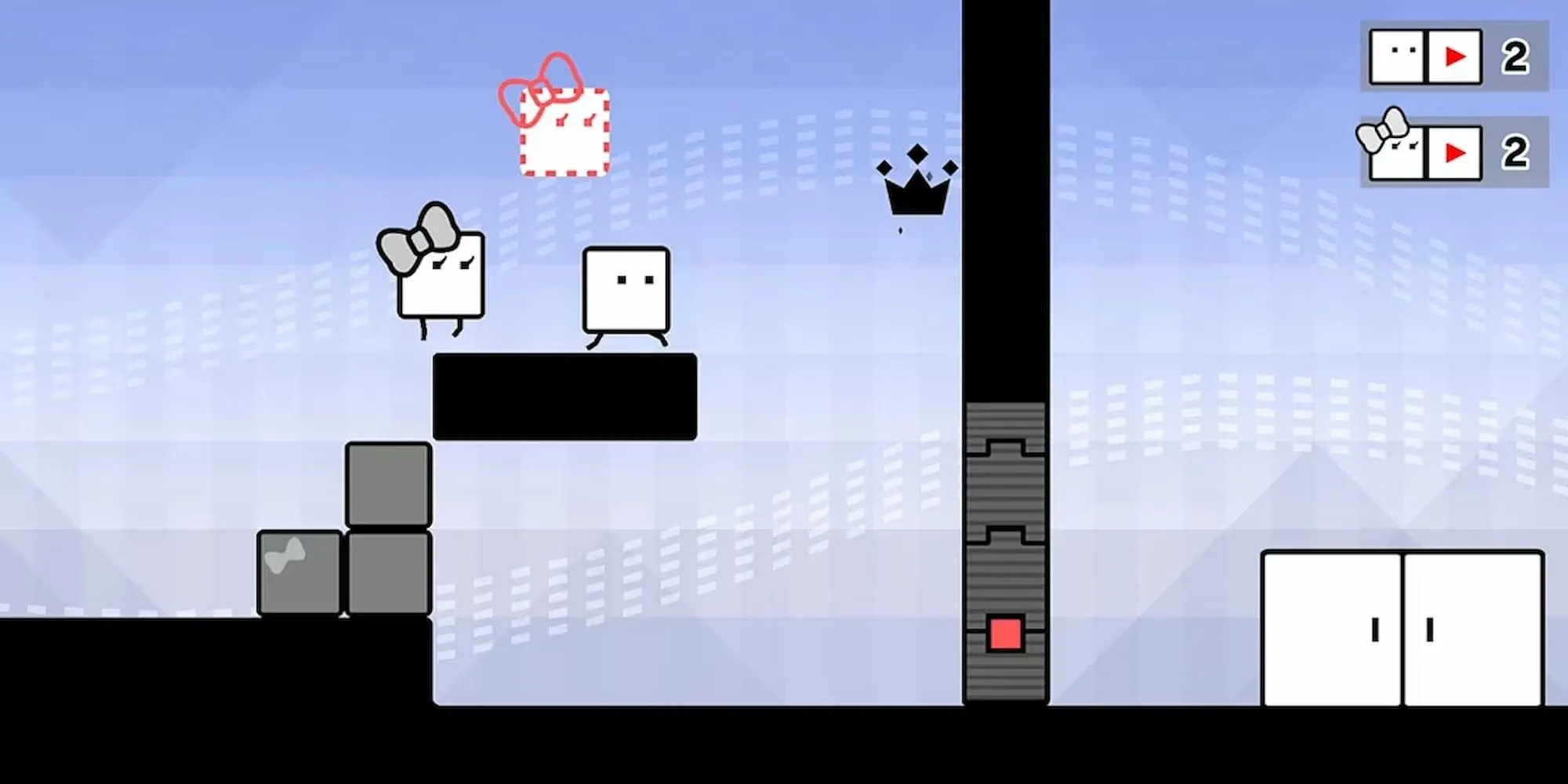 Hai khối vuông giải đố trong BOXBOY! + BOXGIRL!