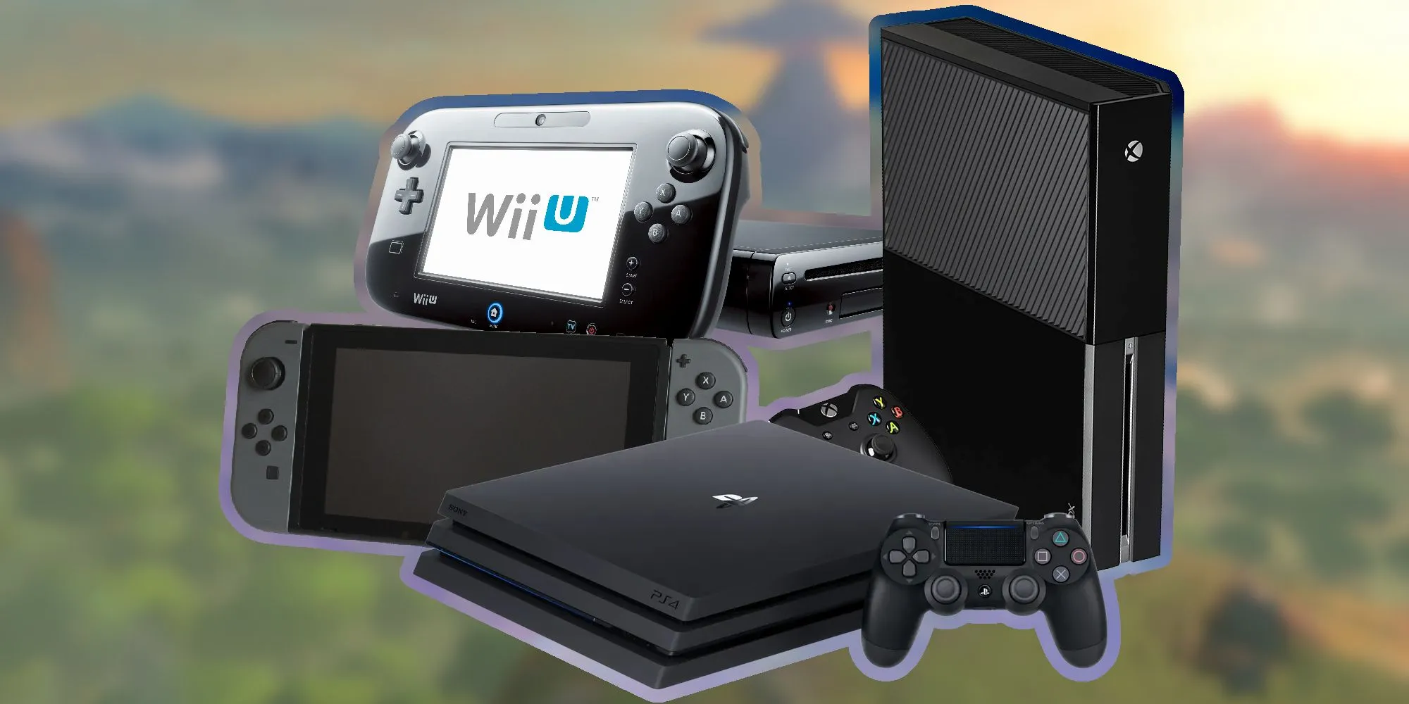 Hình ảnh các máy console thế hệ thứ tám: PS4, Switch, Wii U và Xbox One
