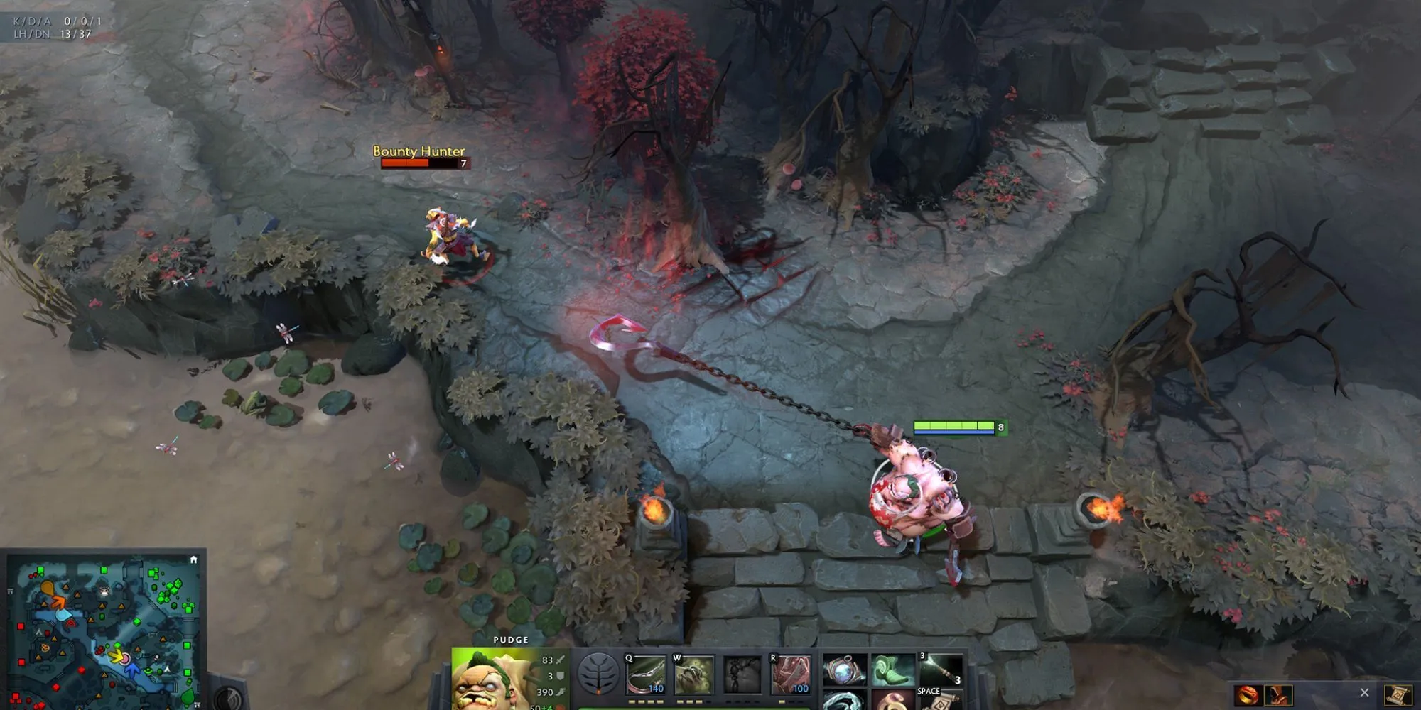 Hình ảnh nhân vật trong trận đấu DOTA 2