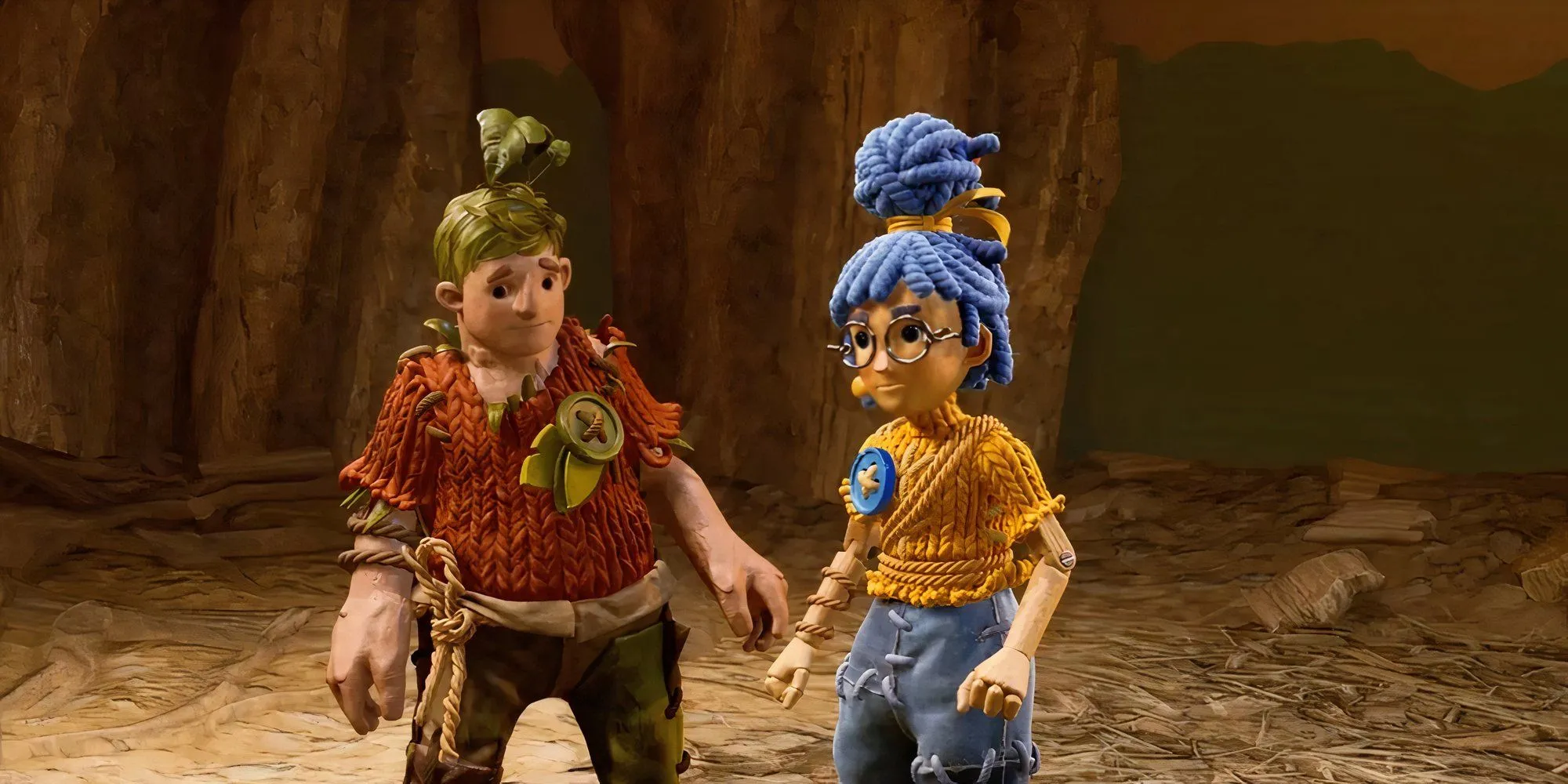 It Takes Two screenshot showing characters Cody and May in a colorful environment