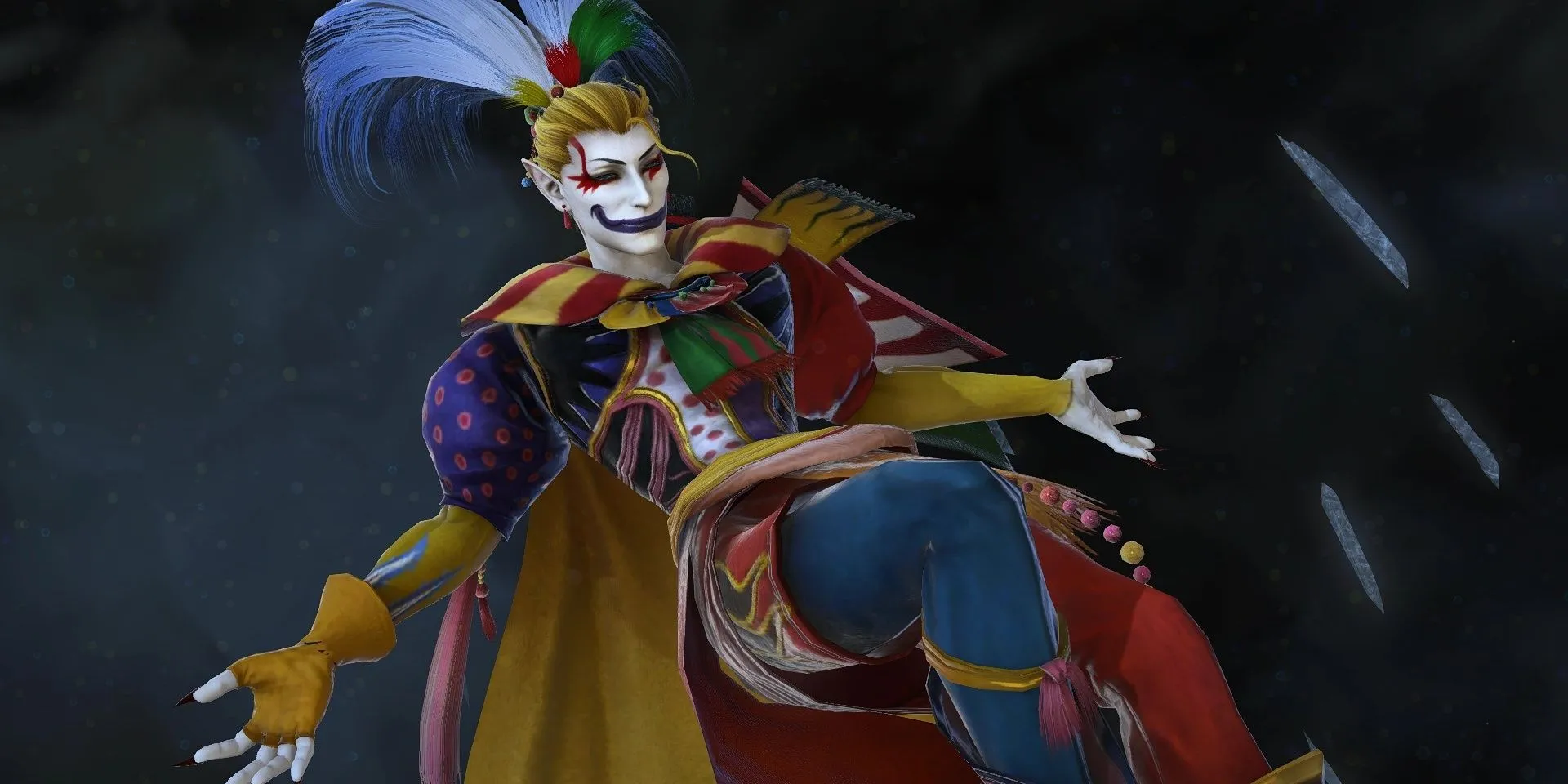 Kefka, nhân vật phản diện hề điên loạn, xuất hiện trong Final Fantasy XIV