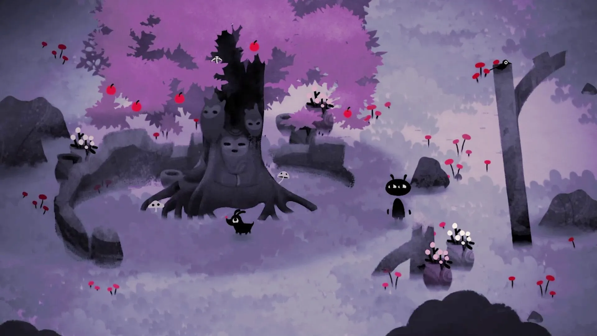 Linh hồn rừng và chú chó đồng hành trong game phiêu lưu thư giãn Koira
