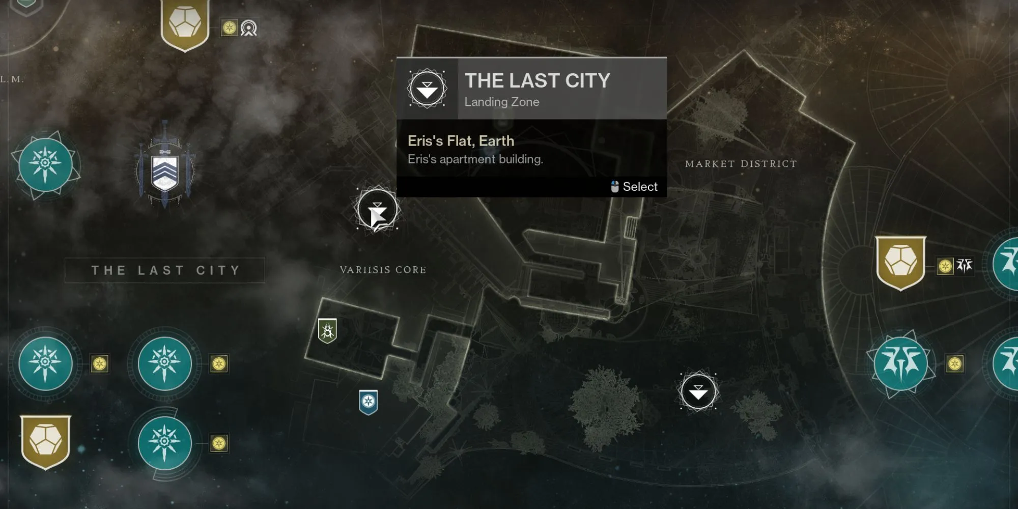 Lối vào Cõi Ngai vàng của Eris Morn trong Destiny 2, nơi bắt đầu nhiệm vụ giải đố cờ vua