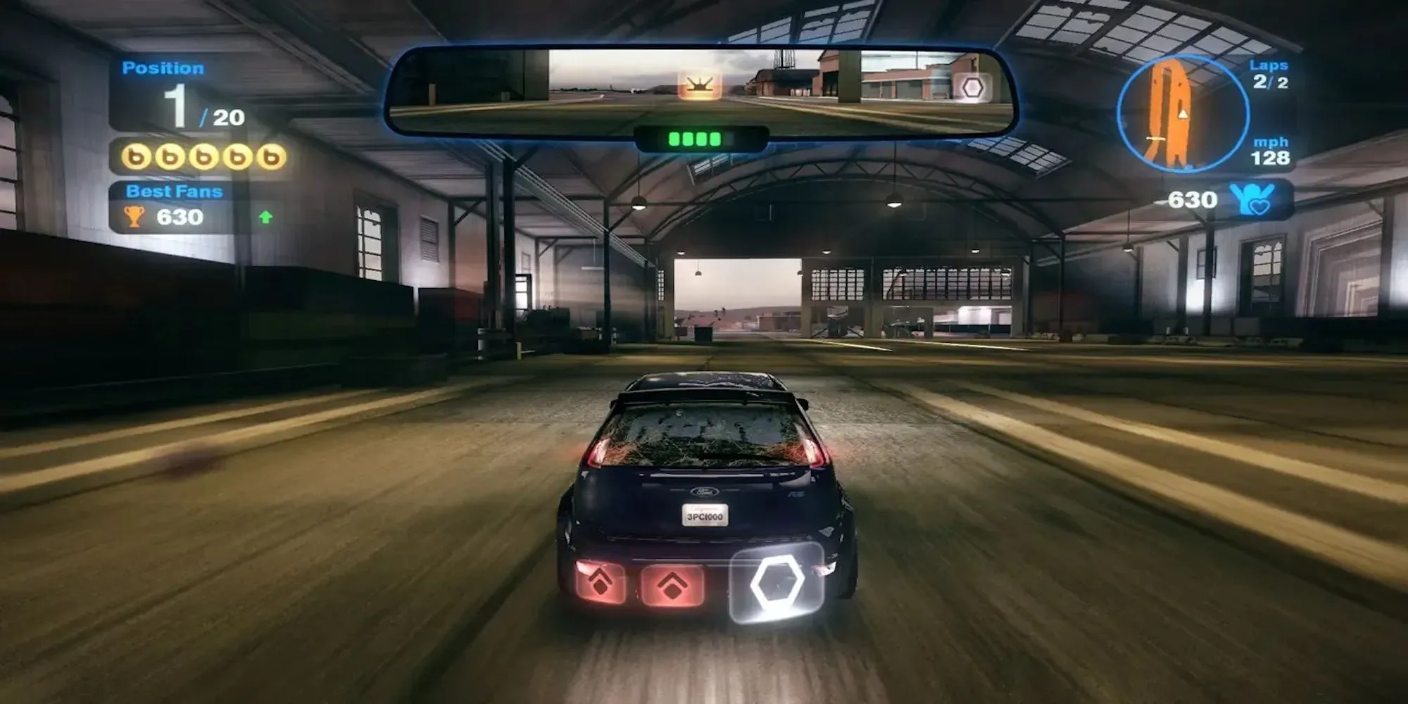 Màn hình game đua xe tốc độ cao Blur với các hiệu ứng kỹ năng