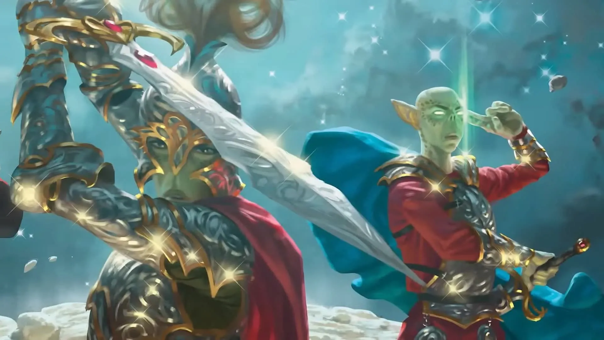 Minh họa hai chiến binh Githzerai và Githyanki từ Monster Manual 2025 của D&D