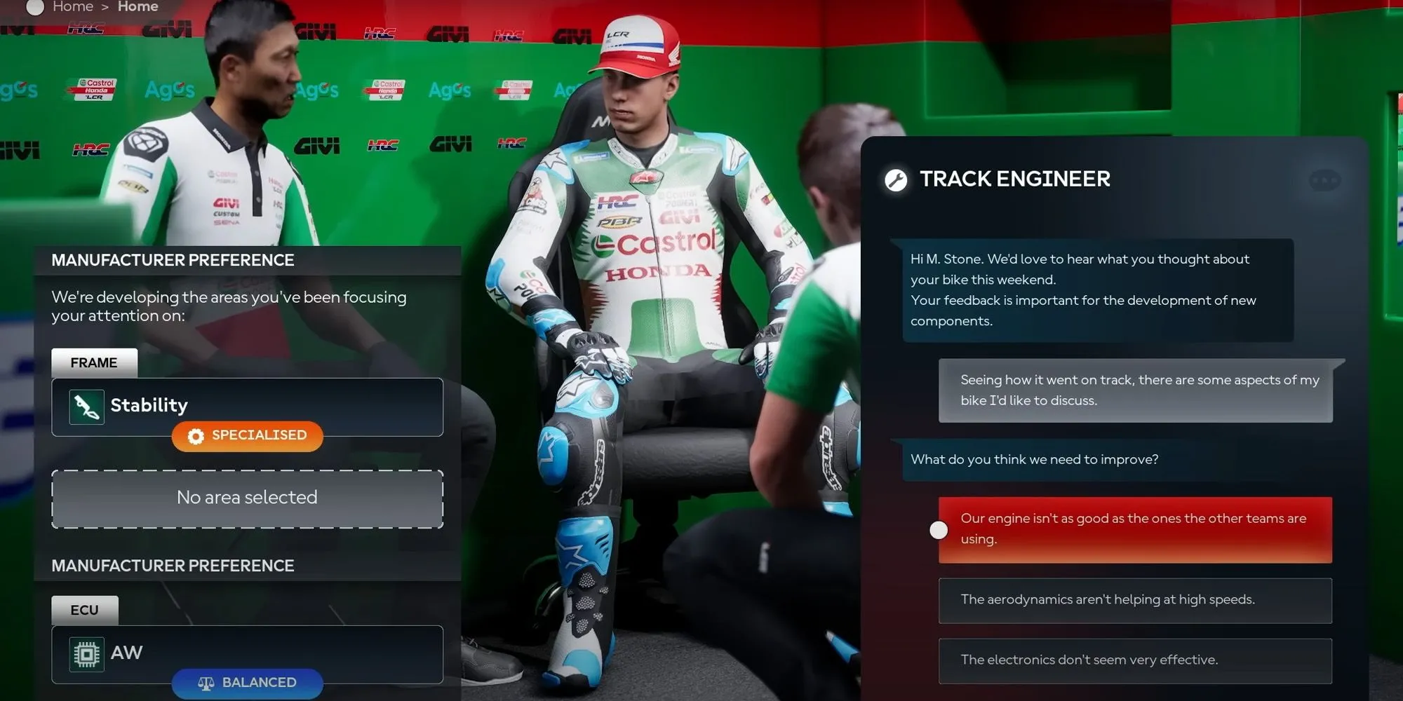 MotoGP 25 giao diện báo cáo kết quả sau cuộc đua