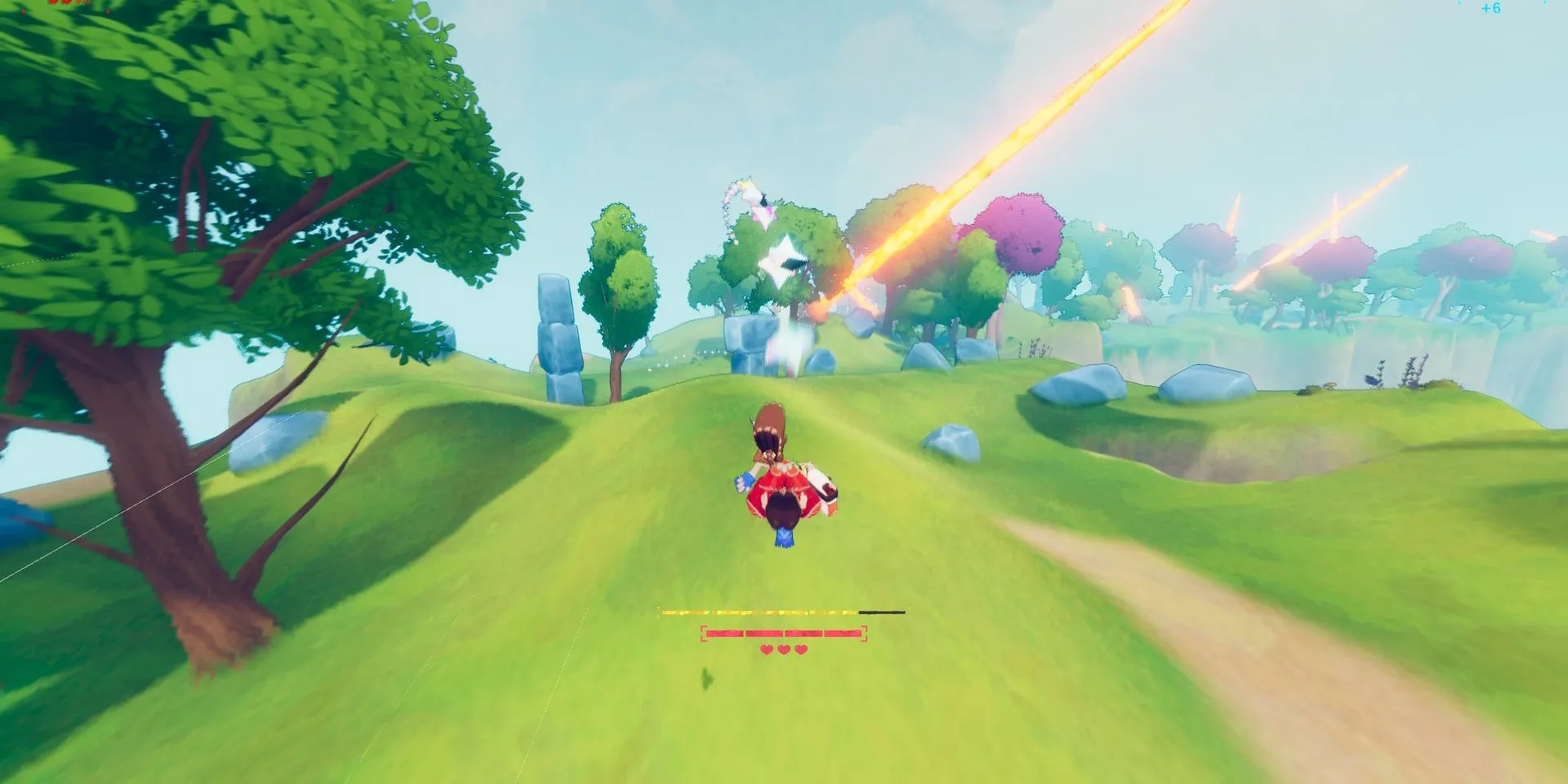 Người chơi lướt nhanh qua địa hình hiểm trở trong game Haste: Broken Worlds