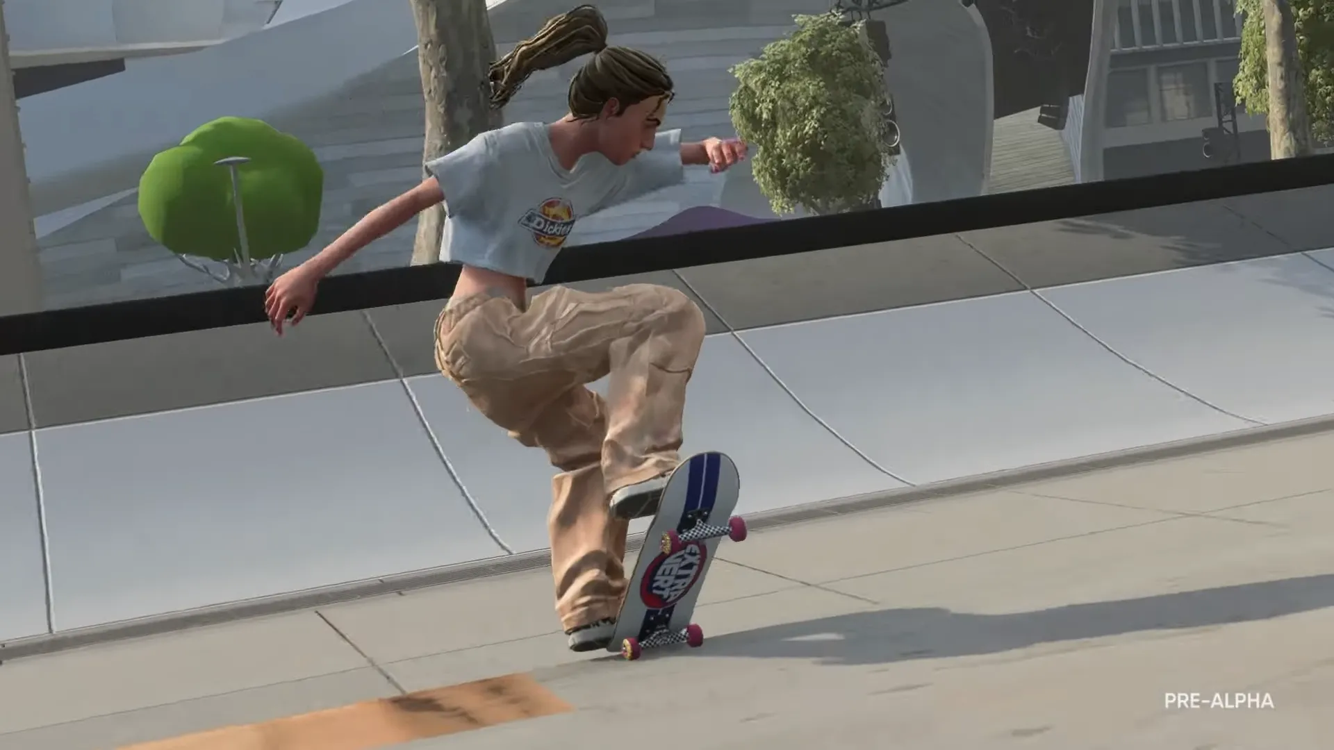 Người chơi thực hiện trick trong game Skate mới trong đợt thử nghiệm nội bộ