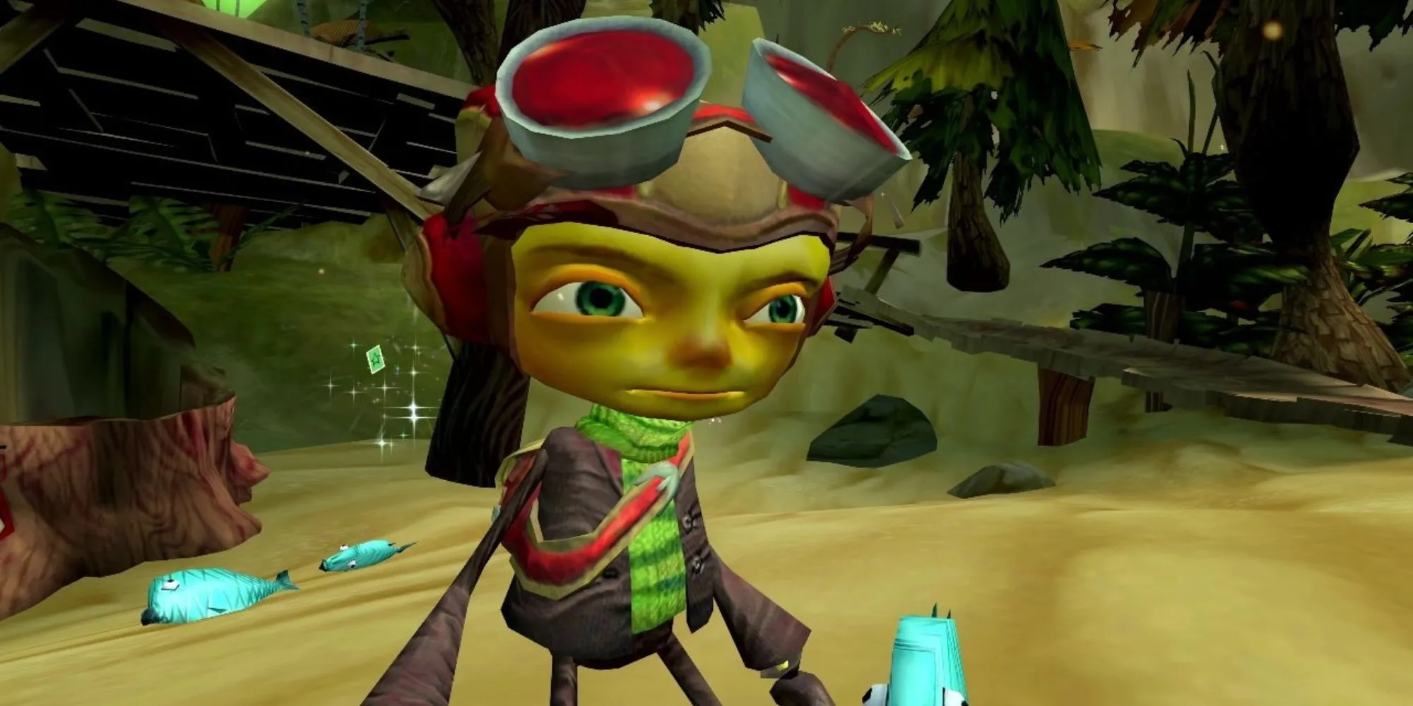 Nhân vật Raz trong game platformer Psychonauts với phong cách nghệ thuật độc đáo