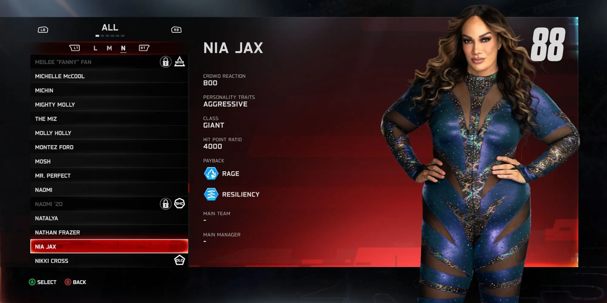 Nia Jax thể hiện sức mạnh của phong cách The Giant trong WWE 2K25