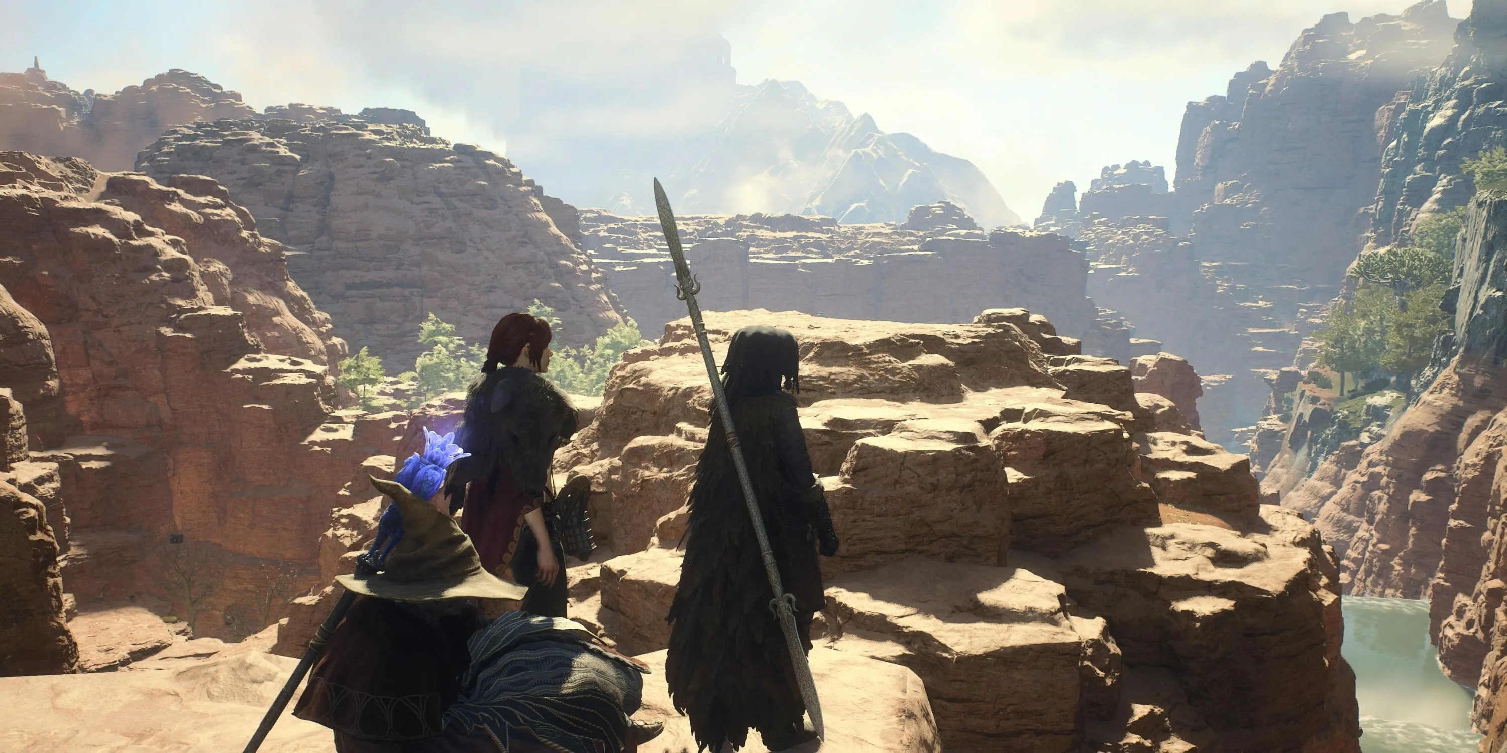 Phong cảnh trong Dragon's Dogma 2 vào ban đêm, với mặt trăng chiếu sáng