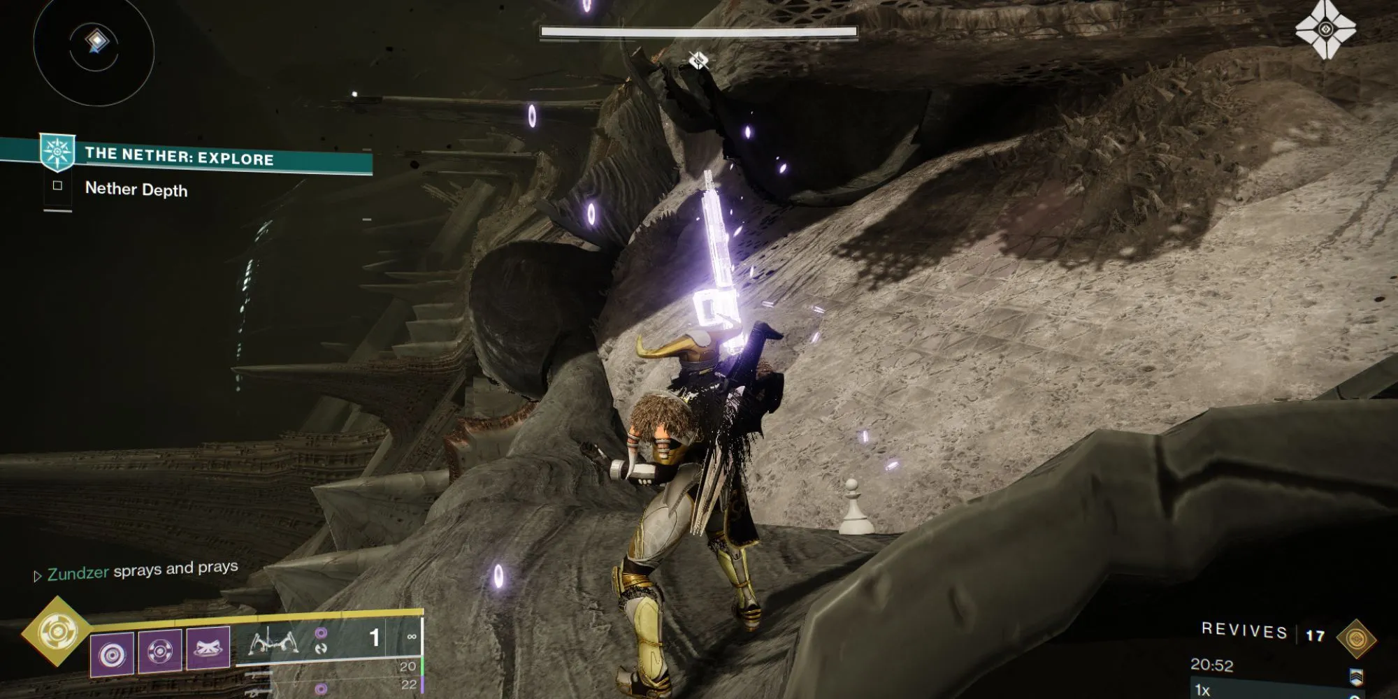 Quân cờ bí ẩn trên lớp vỏ tróc ra của Dreadnaught ở Trenchway, The Nether Destiny 2