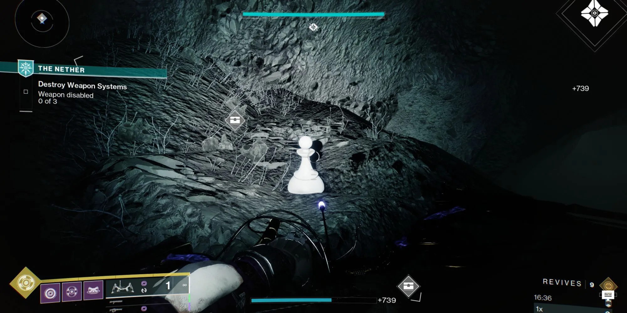 Quân cờ bí ẩn trong crawlspace tối ở Hall of Souls, The Nether Destiny 2