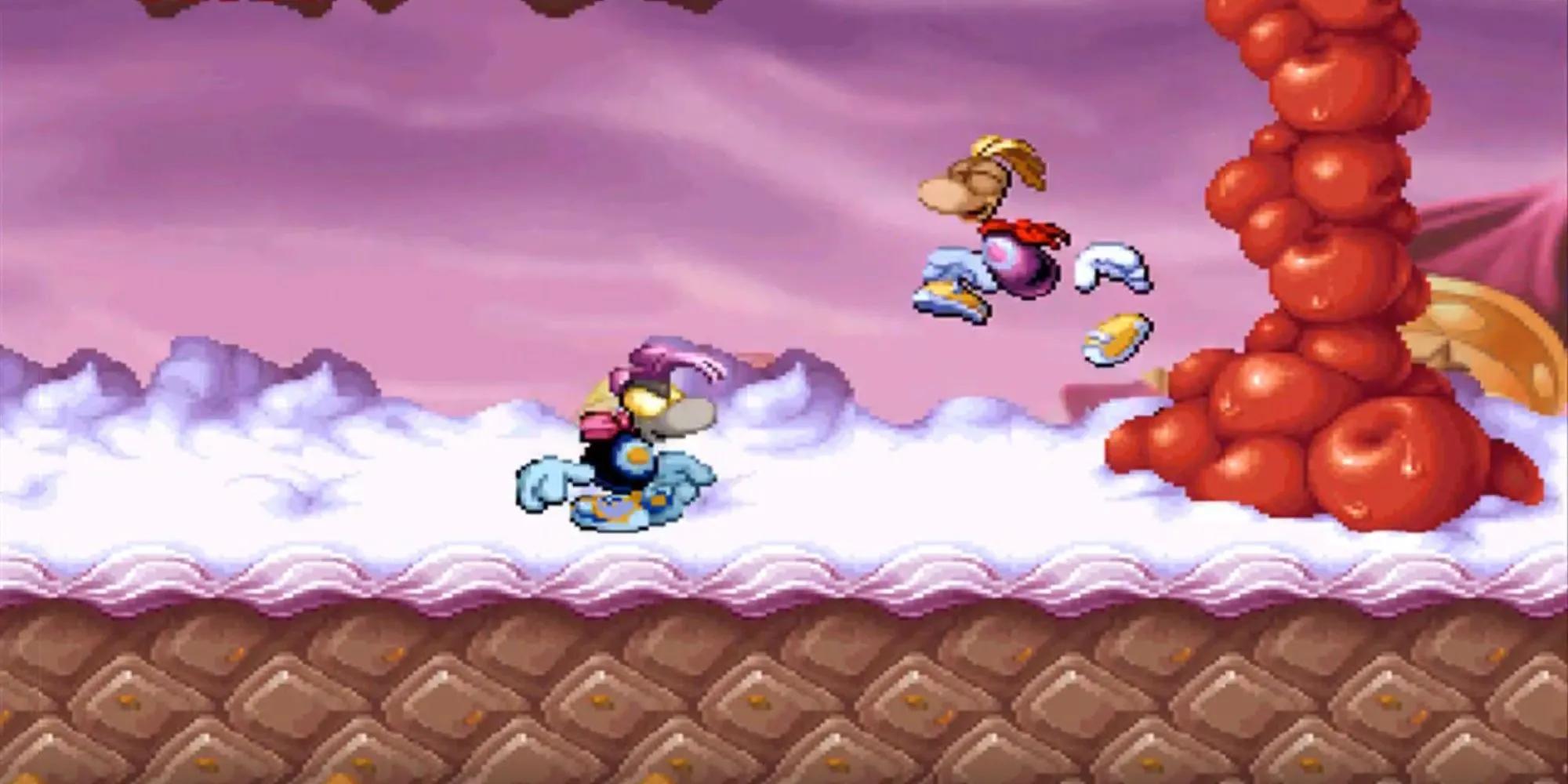 Rayman trong màn chơi Candy Chateau