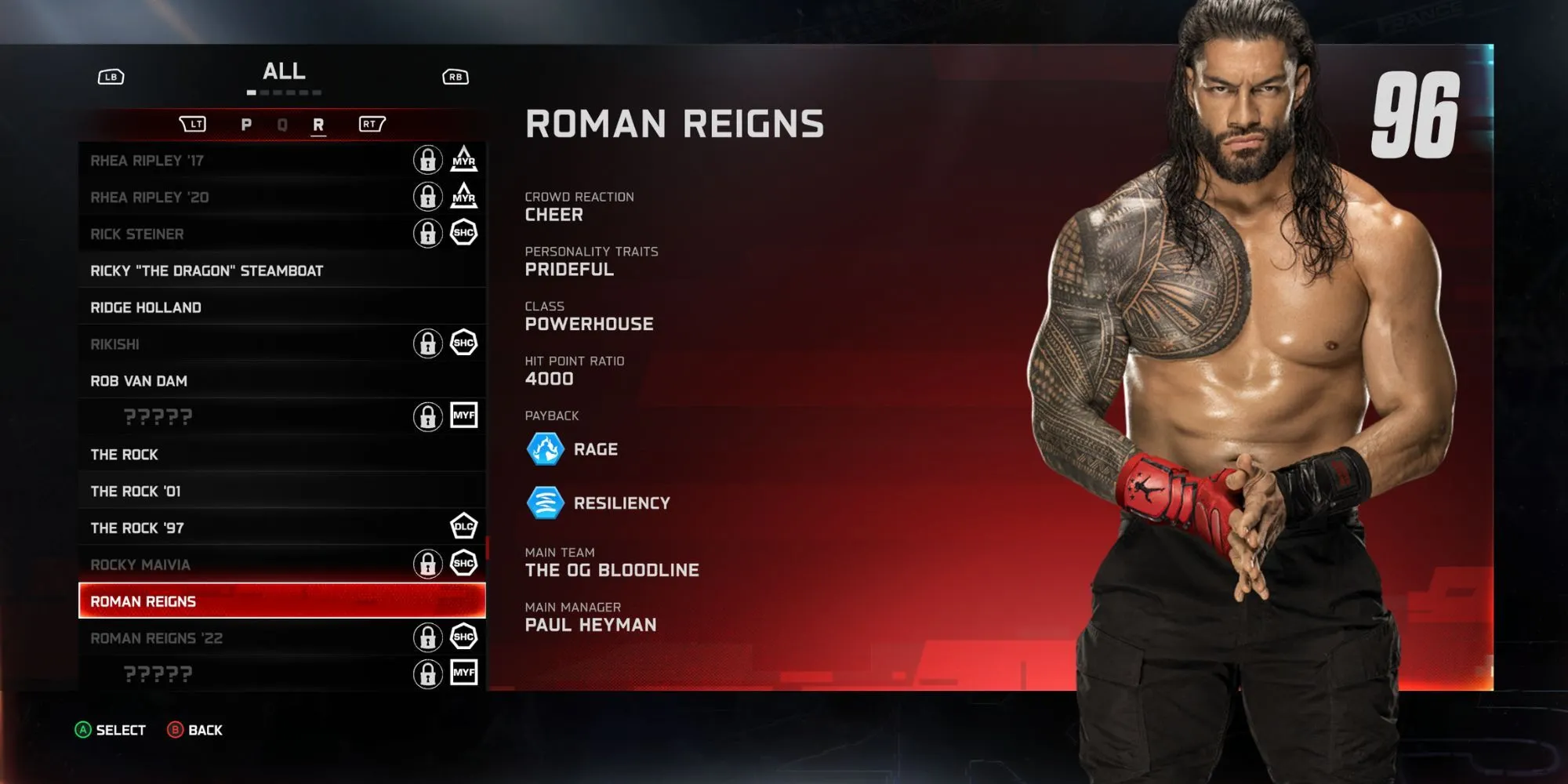 Roman Reigns với phong thái của một Powerhouse thực thụ trong game WWE 2K25
