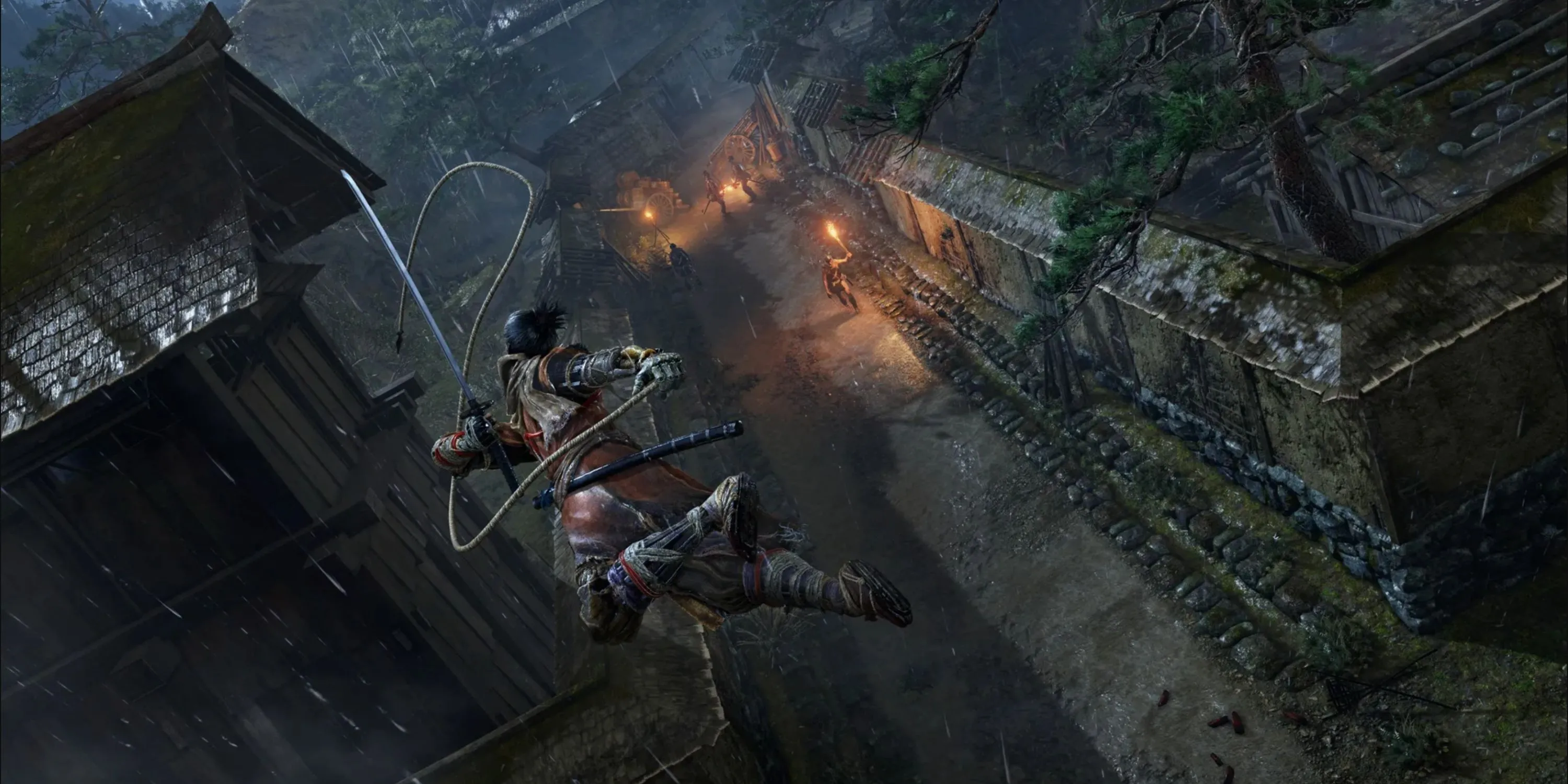 Sekiro sử dụng móc vật (Grappling Hook) để di chuyển linh hoạt trong Sekiro: Shadows Die Twice