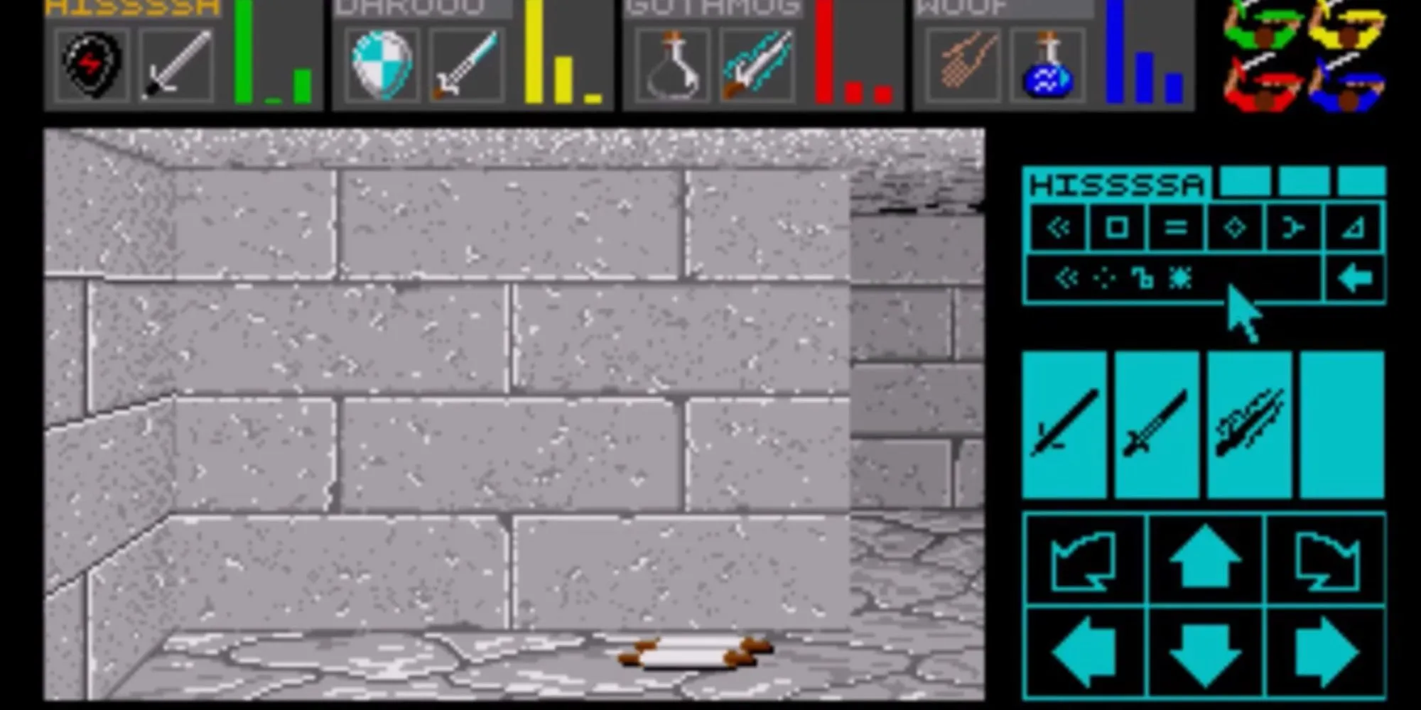 Sử dụng rune để niệm phép trong game năm 1987.
