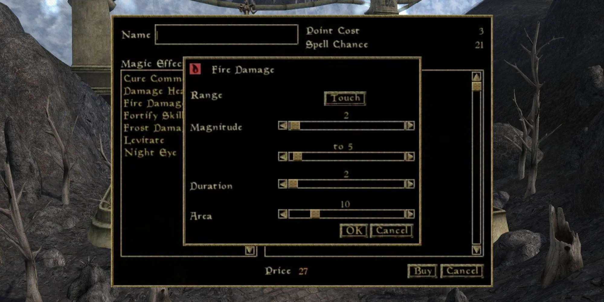 Tạo phép trong The Elder Scrolls III: Morrowind.