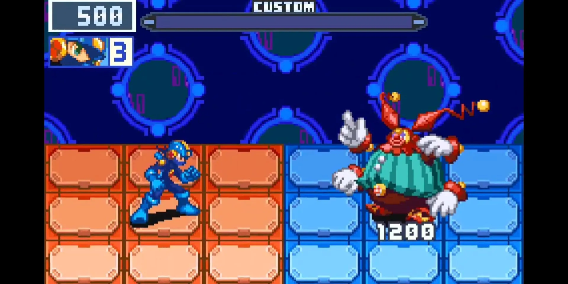 Trận chiến với CircusMan.exe, tên NetNavi hề điều khiển xiếc trong Mega Man Battle Network 6