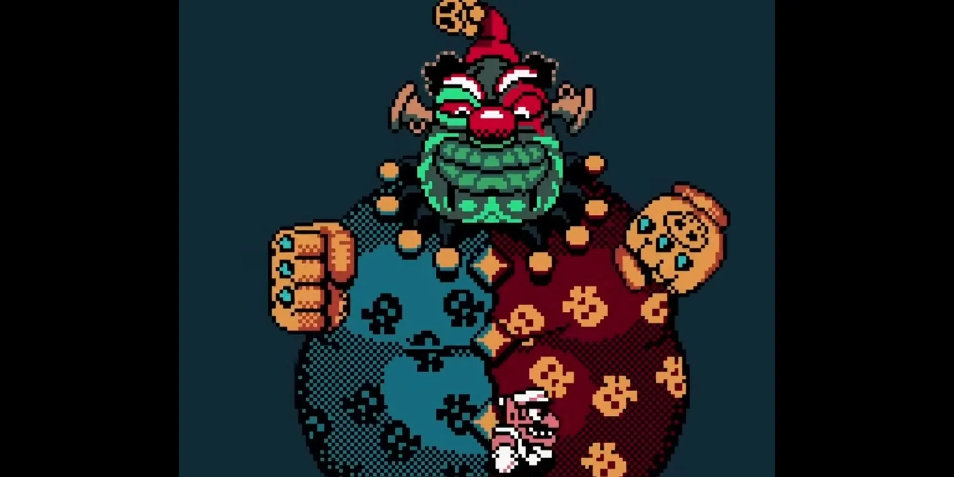 Trận đấu boss cuối cùng với Rudy The Clown, tên hề quái vật trong Wario Land 3