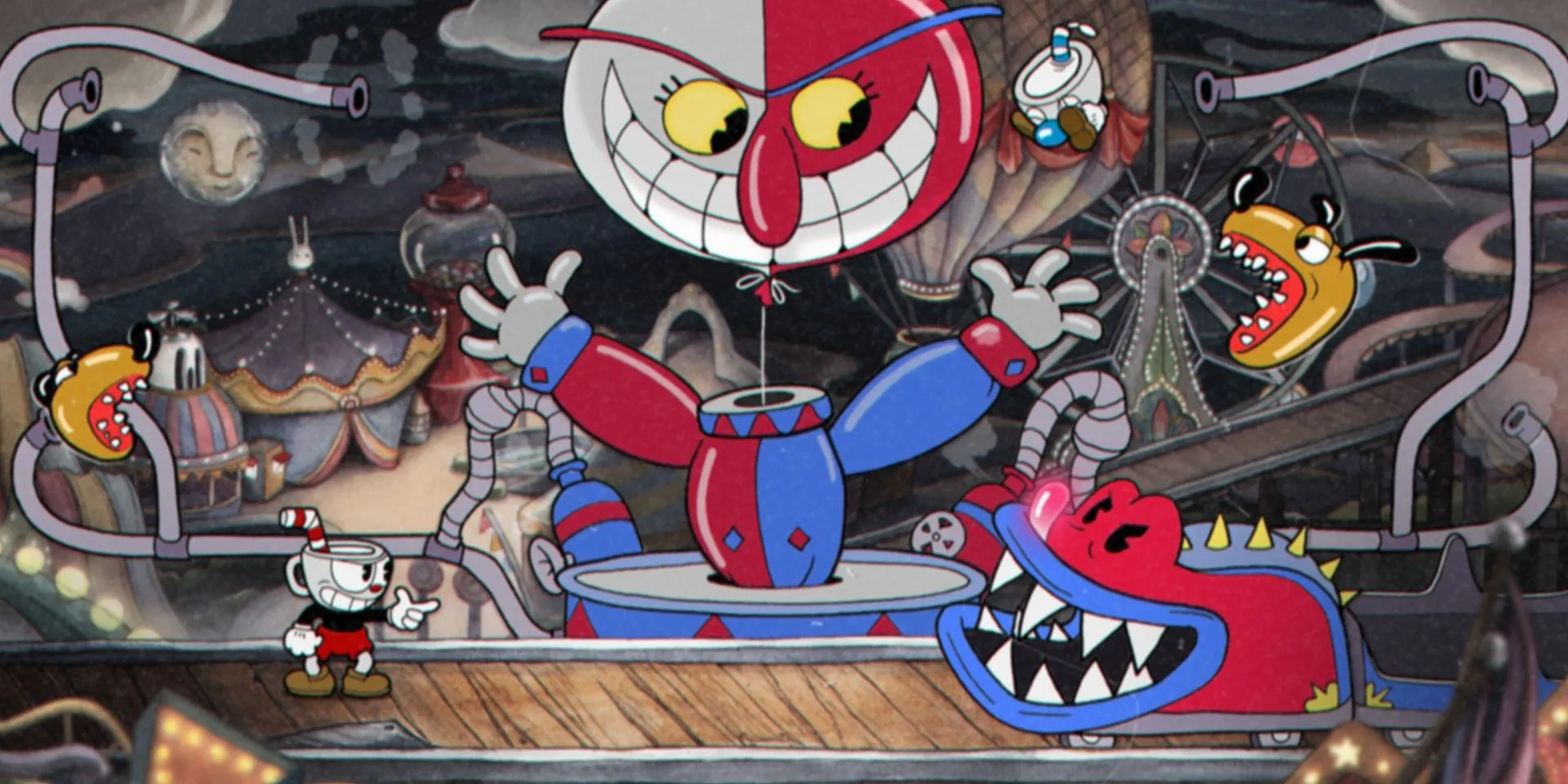 Trận đấu boss khó chịu với Beppi the Clown trong Cuphead