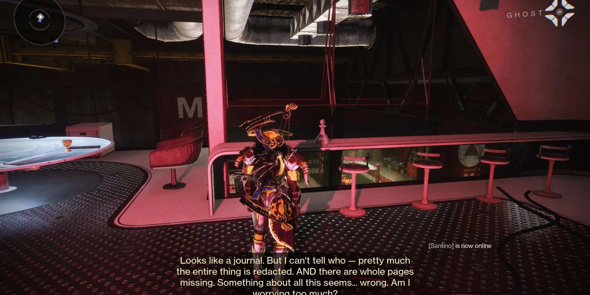 Vị trí quân cờ bí ẩn trong phòng bí mật Future War Cult ở Hangar, Tháp Destiny 2