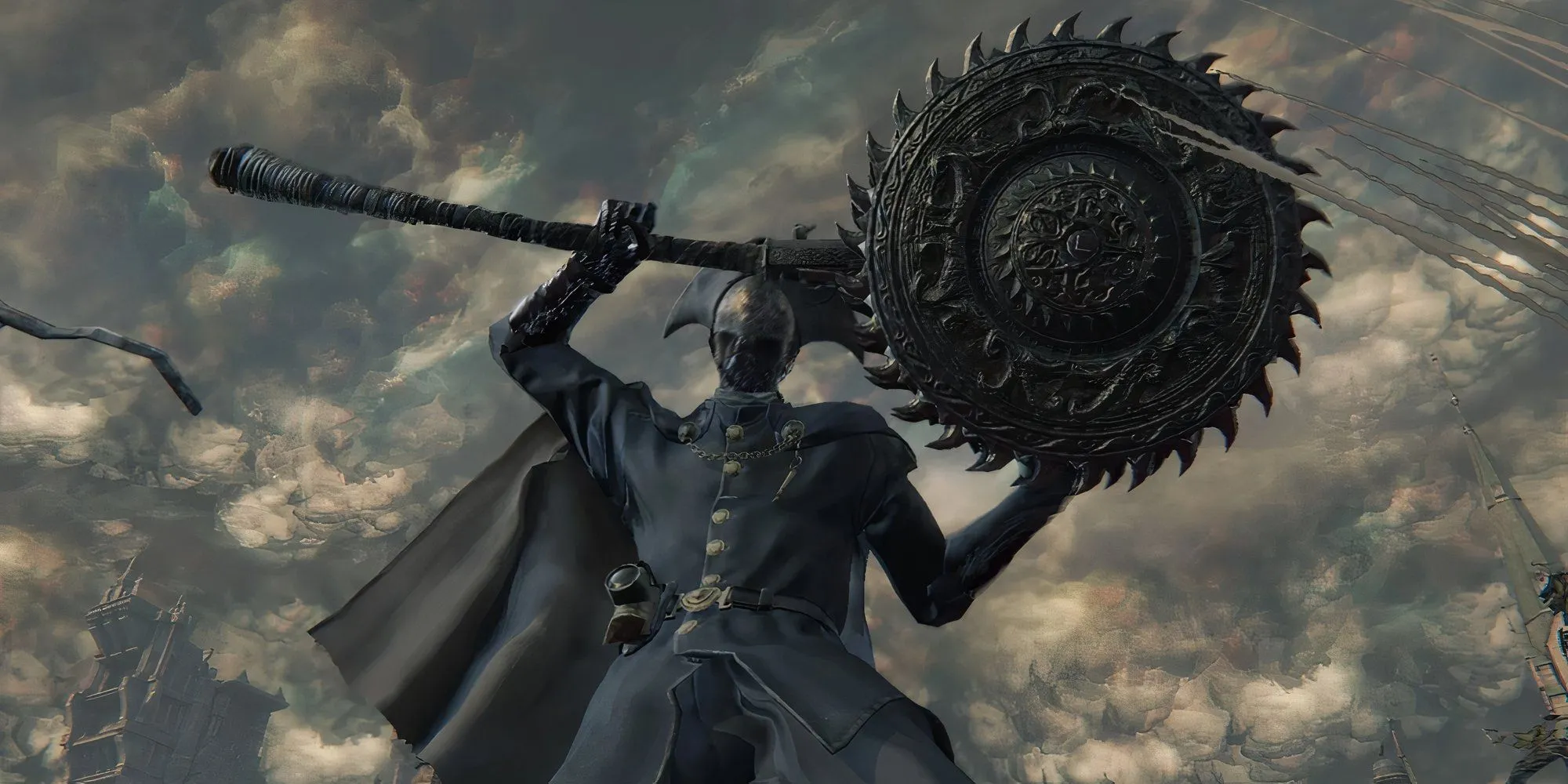 Vũ khí Whirligig Saw hay còn gọi là 'máy cắt pizza' trong Bloodborne