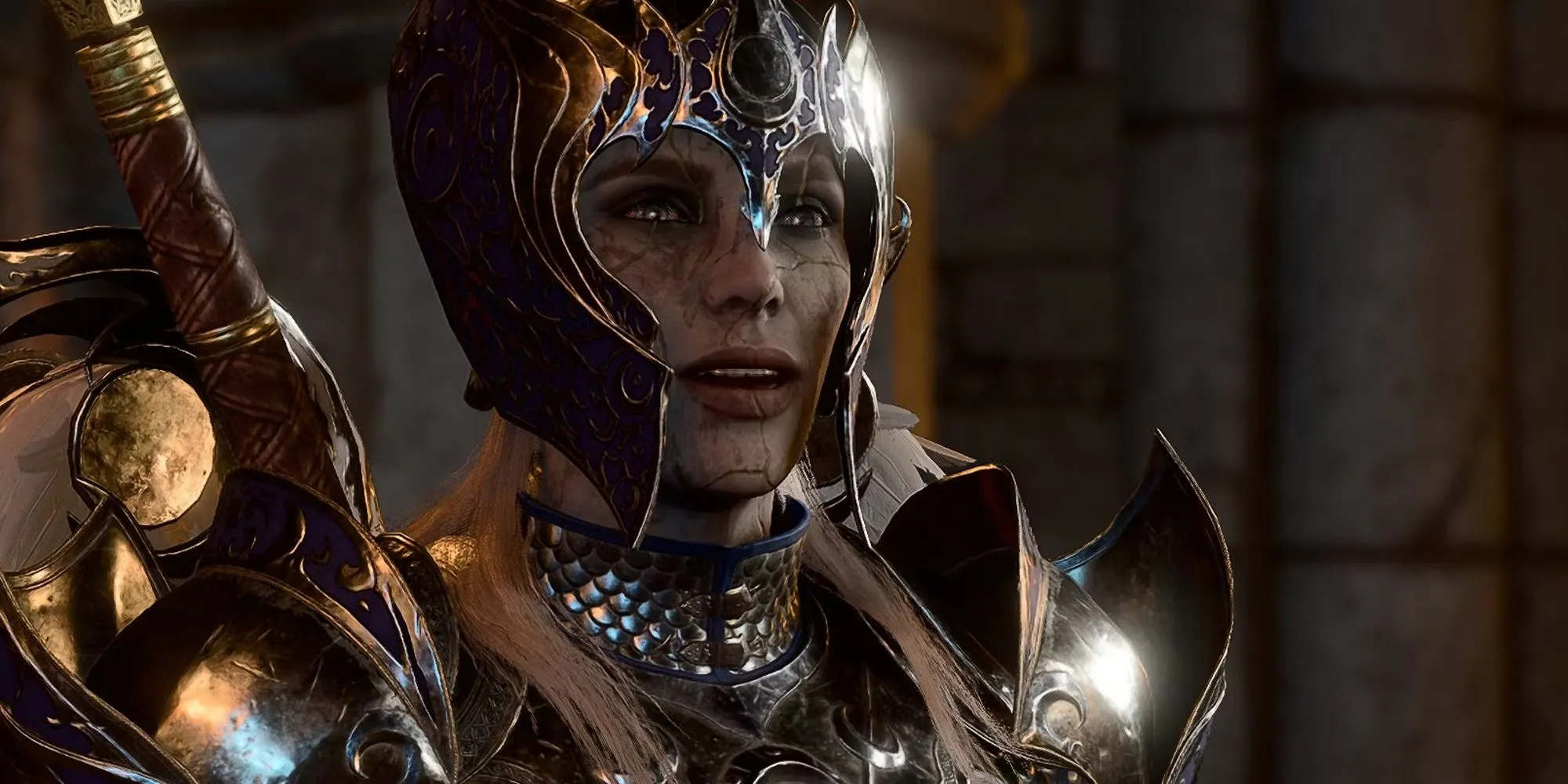 Dame Aylin, Nightsong cuối cùng trong Baldur's Gate 3, mặc giáp đầy đủ