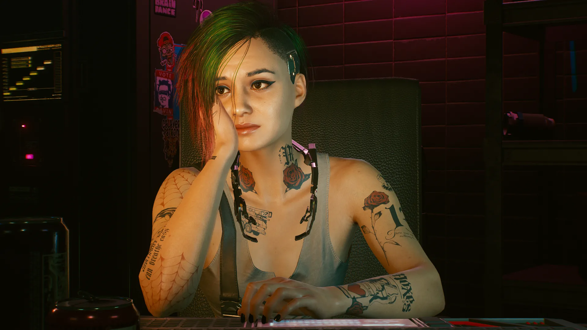 Nhân vật bạn đồng hành Judy Alvarez trong game Cyberpunk 2077, liên quan đến hệ thống tình yêu được Josh Sawyer khen ngợi
