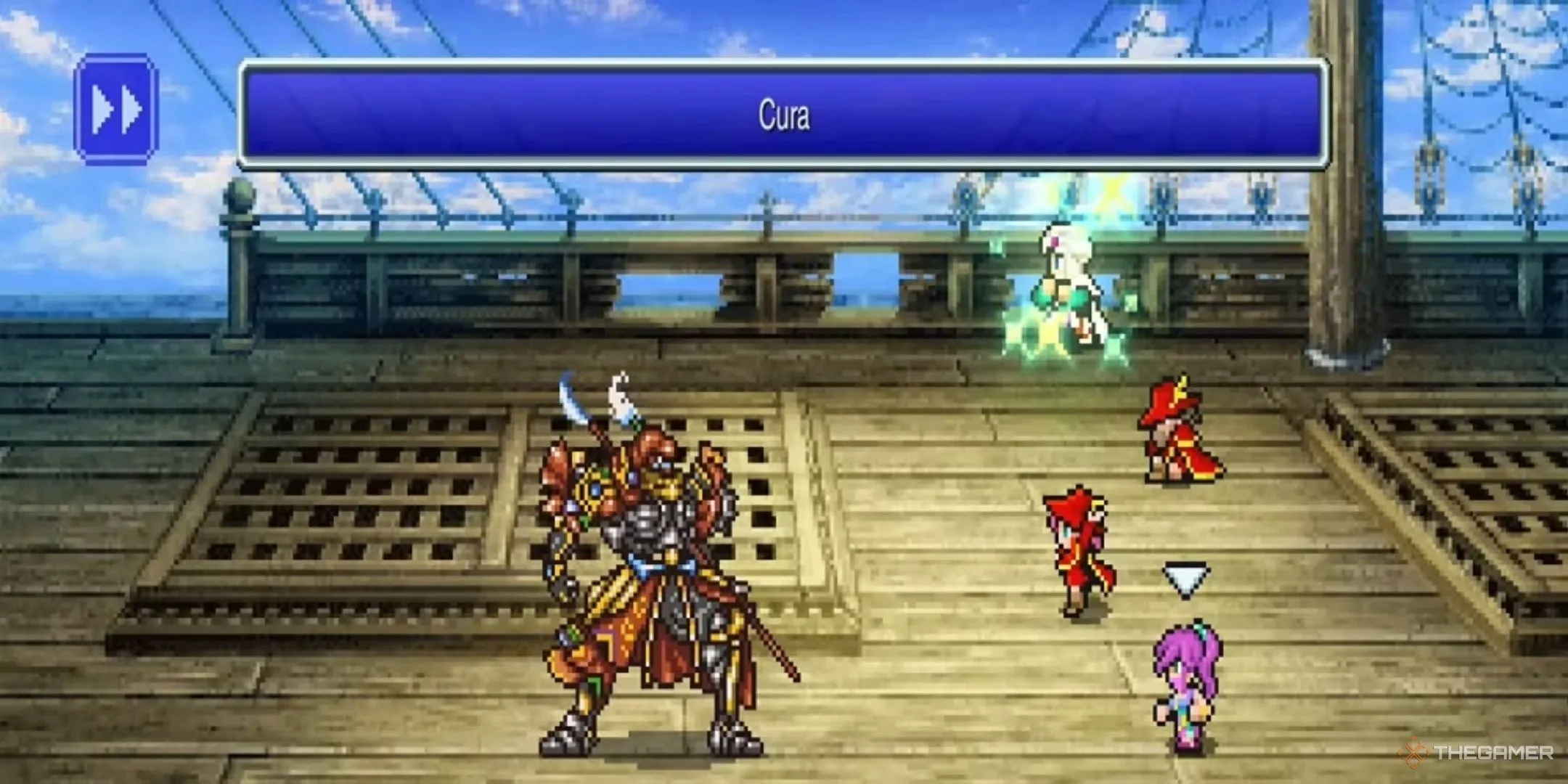 Trận chiến với Gilgamesh trong Final Fantasy 5 Pixel Remaster
