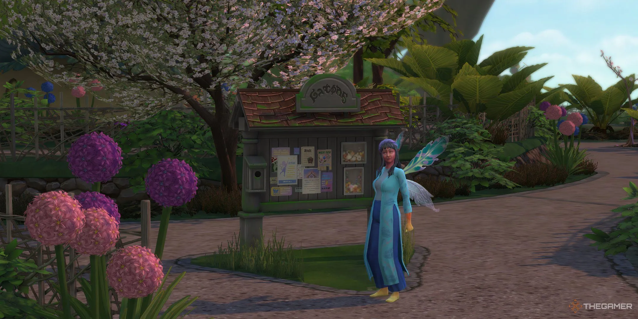 Bảng Truyền Thuyết và người bảo vệ của nó tại Everdew, The Sims 4 Enchanted By Nature.