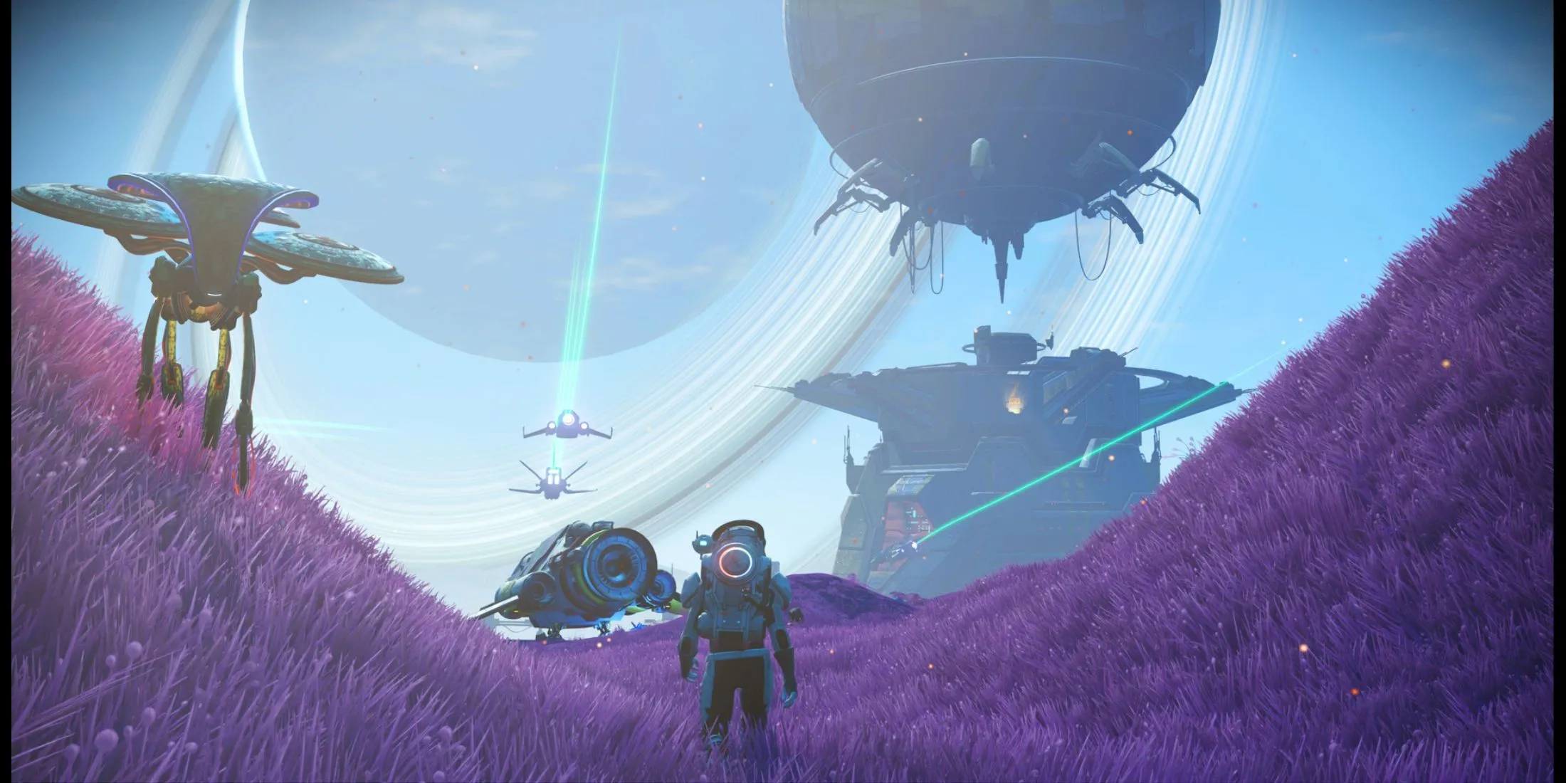 Căn cứ và tàu vũ trụ của người chơi trên hành tinh trong No Man's Sky