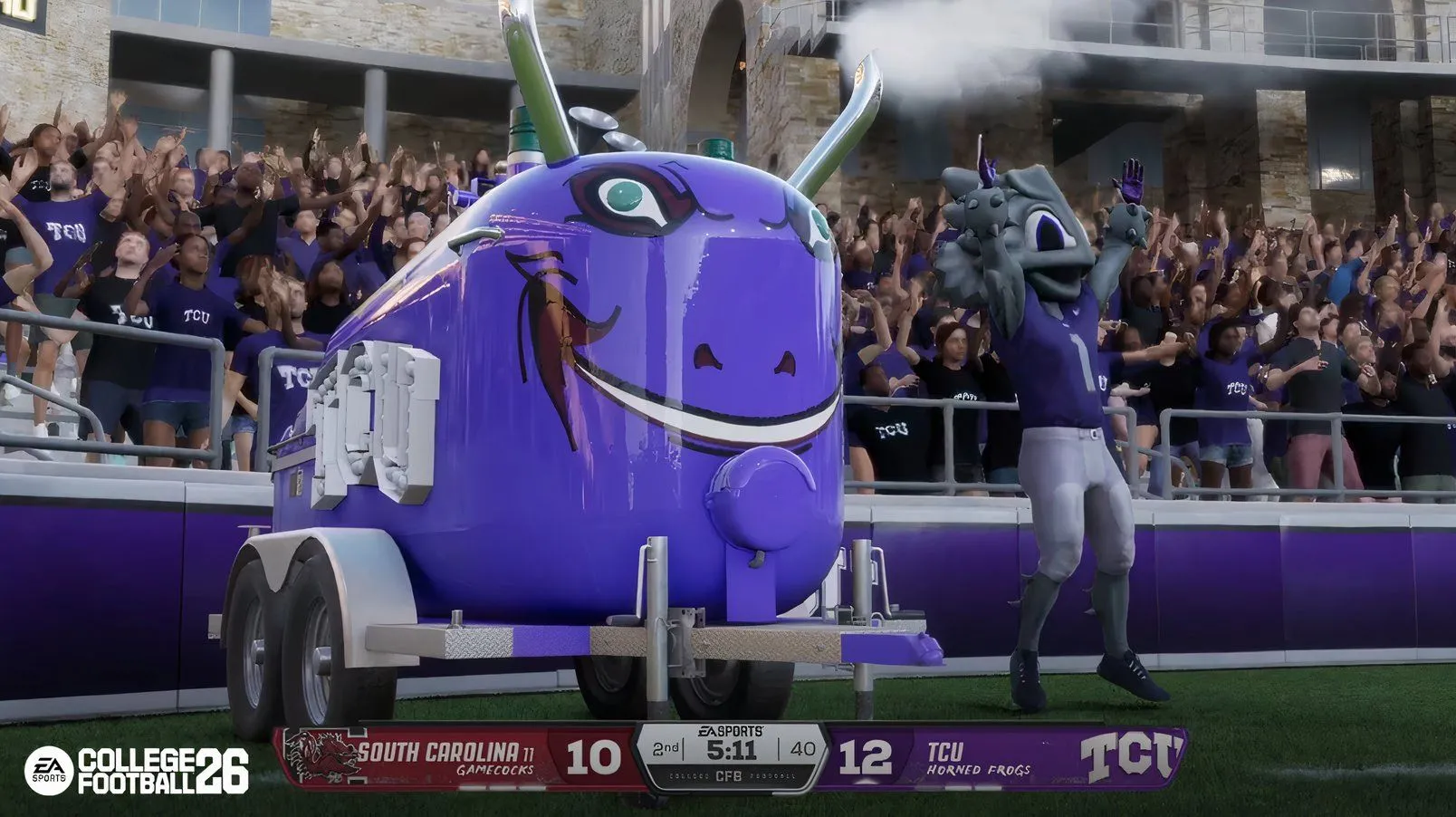 Cảnh thi đấu trên sân trong College Football 26