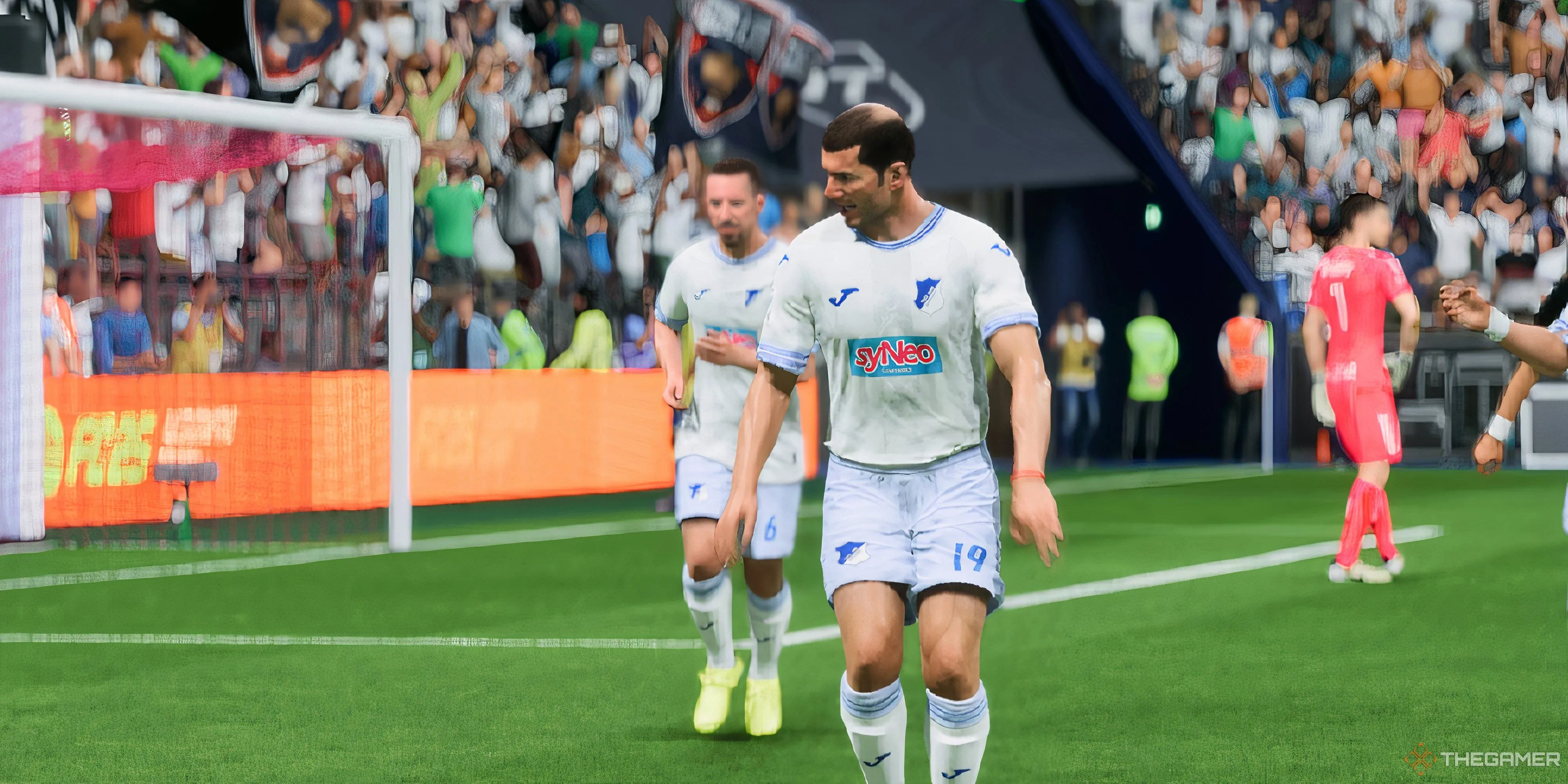 Cầu thủ ăn mừng bàn thắng trong game bóng đá EA Sports FC 25