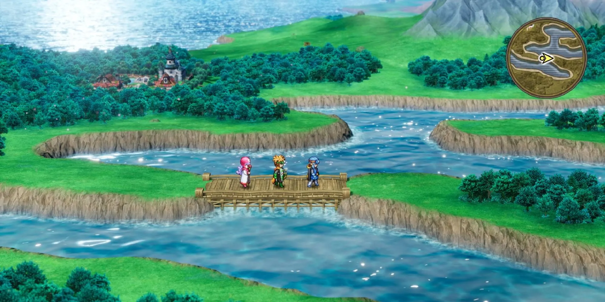 Hình ảnh gameplay Dragon Quest 1 & 2 HD-2D Remake, phong cách đồ họa cổ điển kết hợp hiện đại