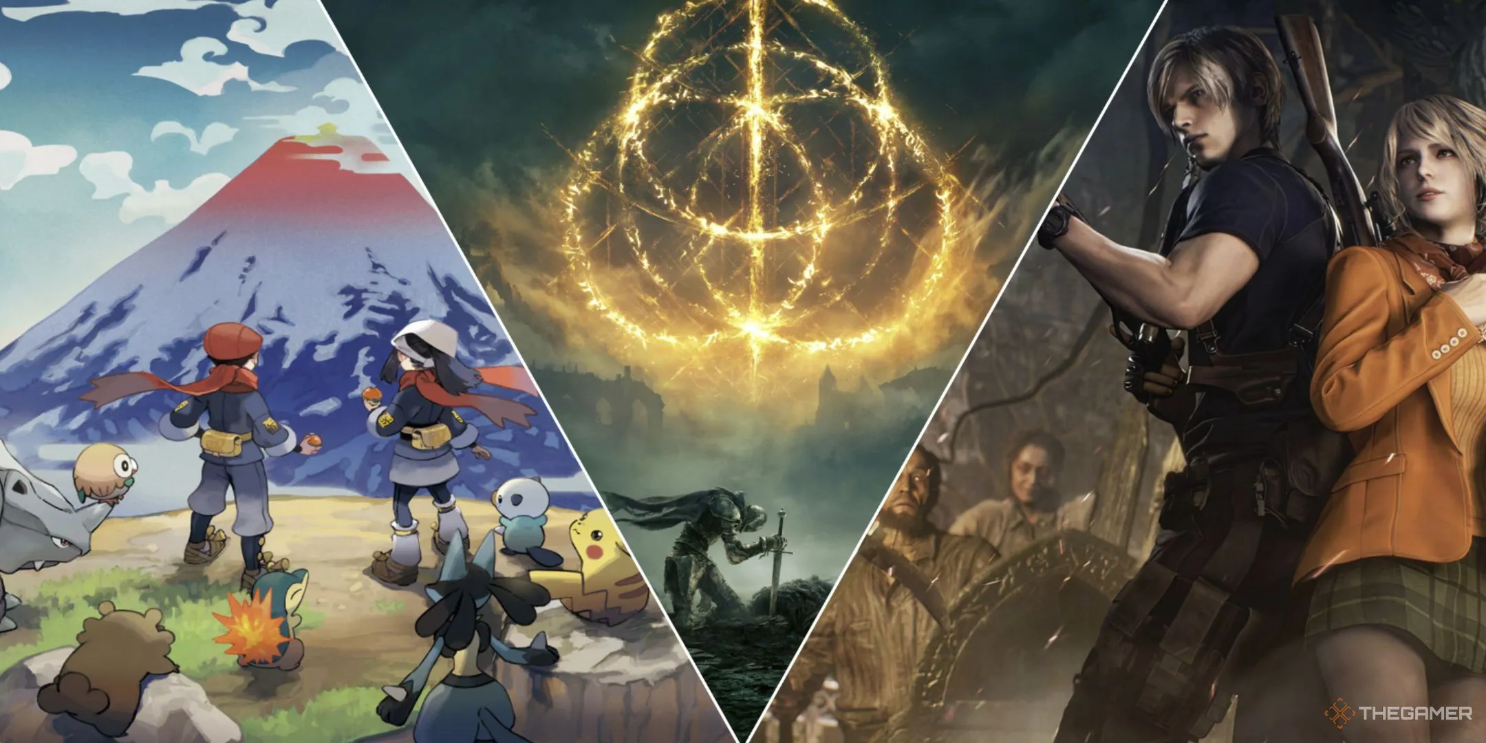 Hình ảnh tổng hợp các series game nổi tiếng như Pokemon, Dark Souls và Resident Evil, những series xứng đáng có phim tài liệu phát triển