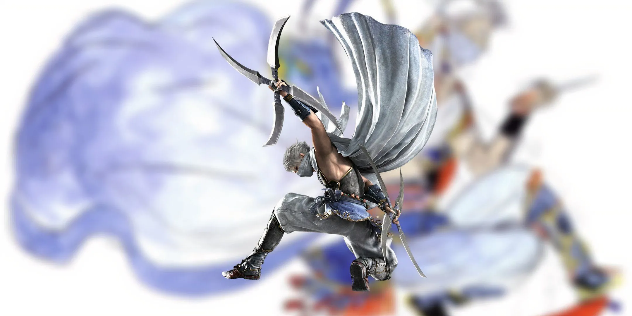 Hoàng tử Edge Geraldine với phi tiêu shuriken lớn, sẵn sàng chiến đấu trong Final Fantasy 4