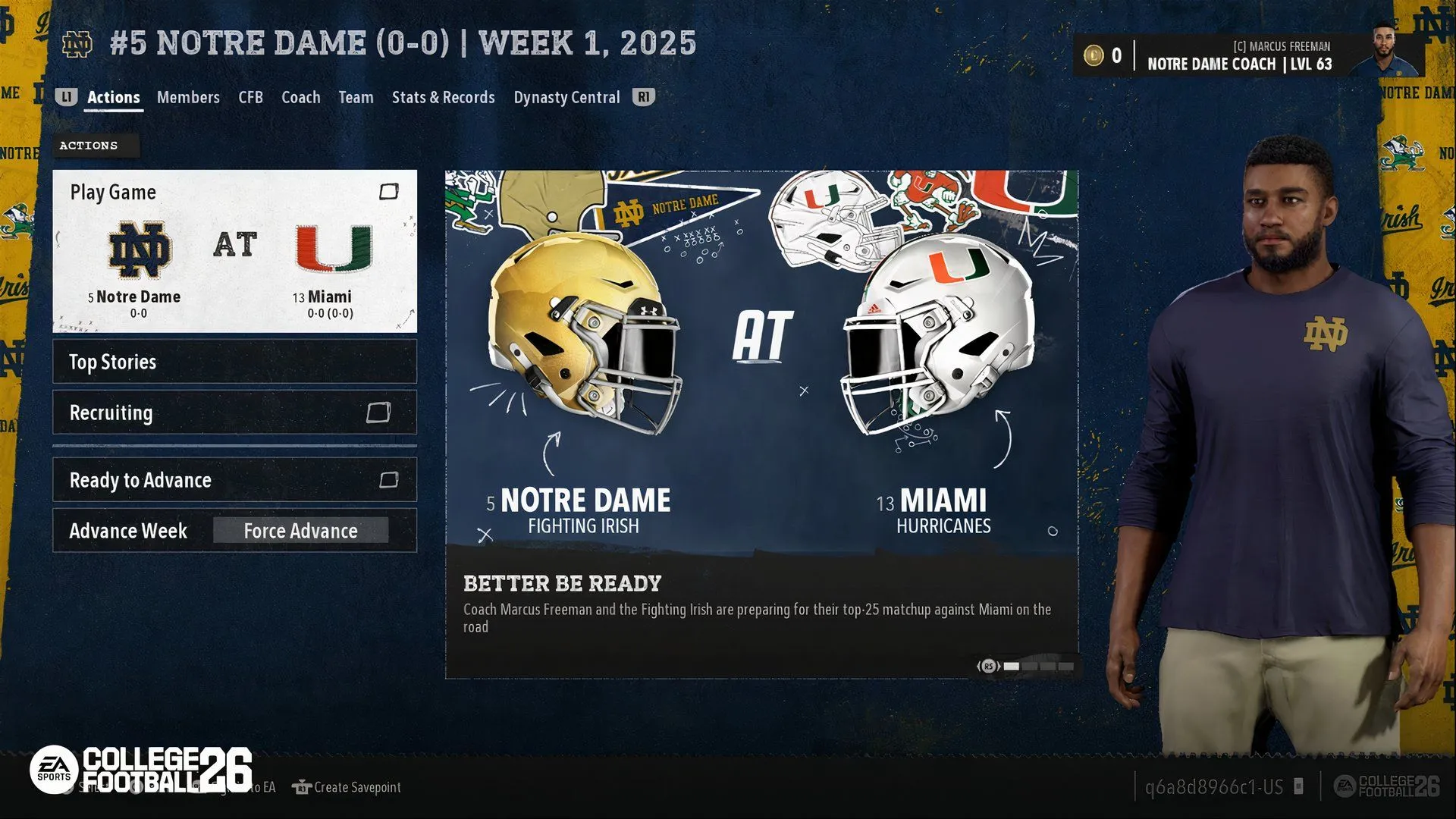 Huấn luyện viên College Football 26 đang chia sẻ chiến thuật với đội