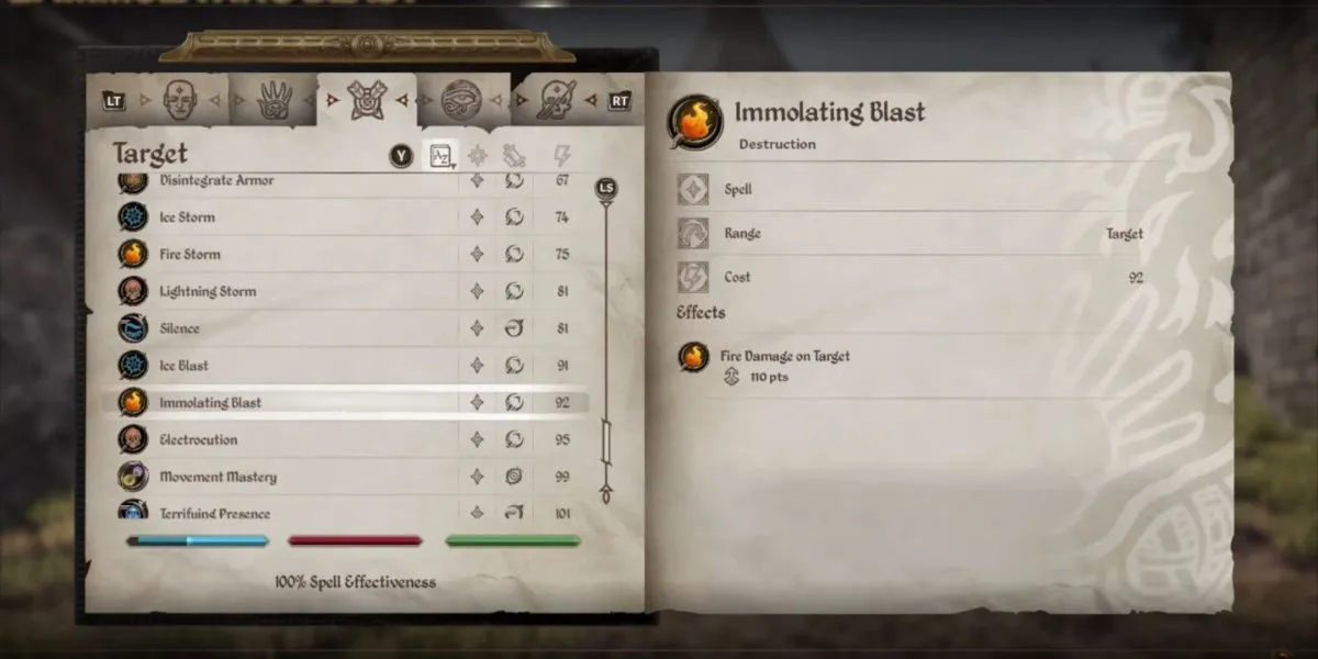 Immolating Blast là phép lửa mạnh nhất trong Oblivion Remastered
