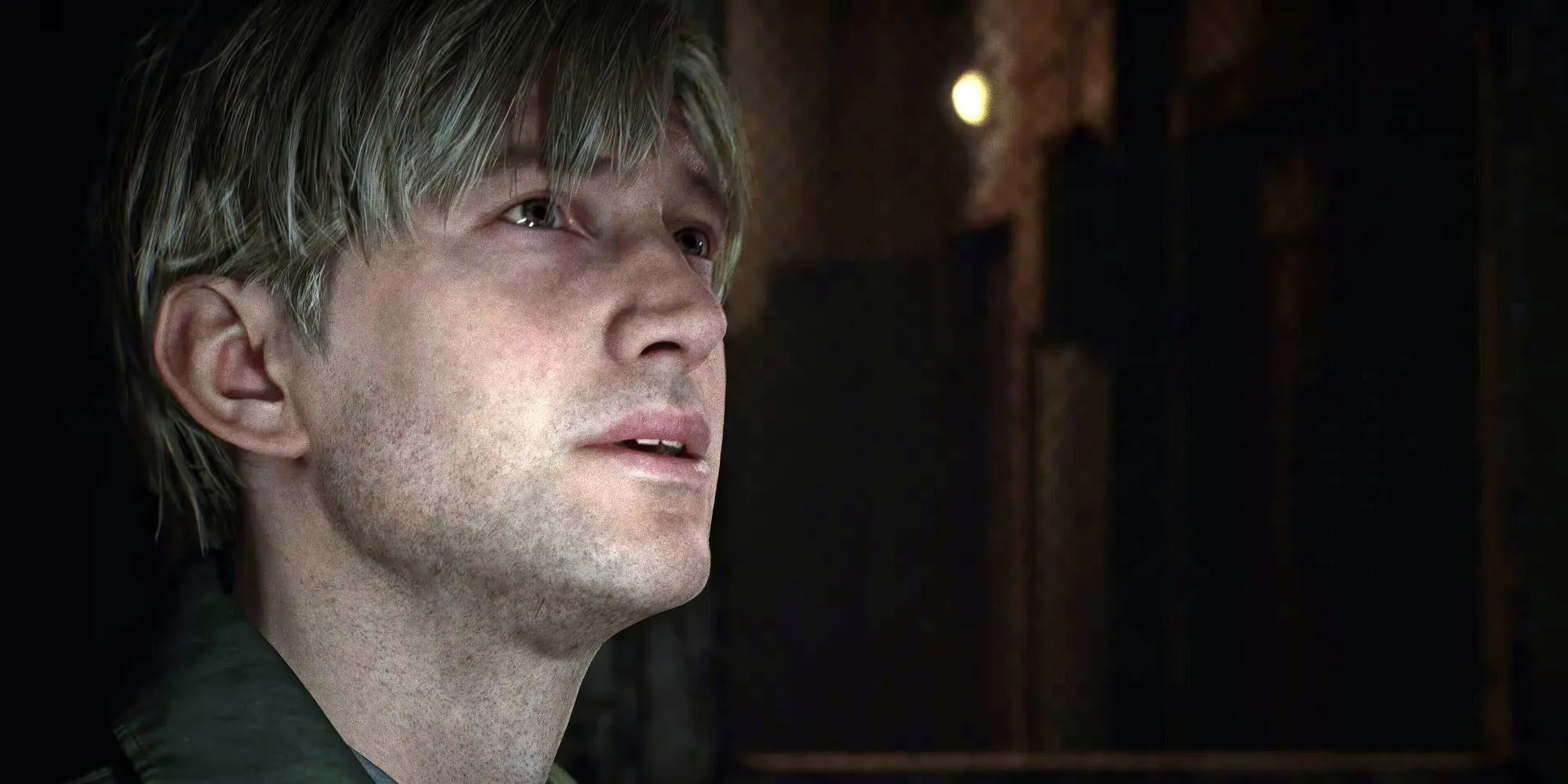 James Sunderland với ánh mắt u buồn trong không gian đầy ám ảnh của Silent Hill 2