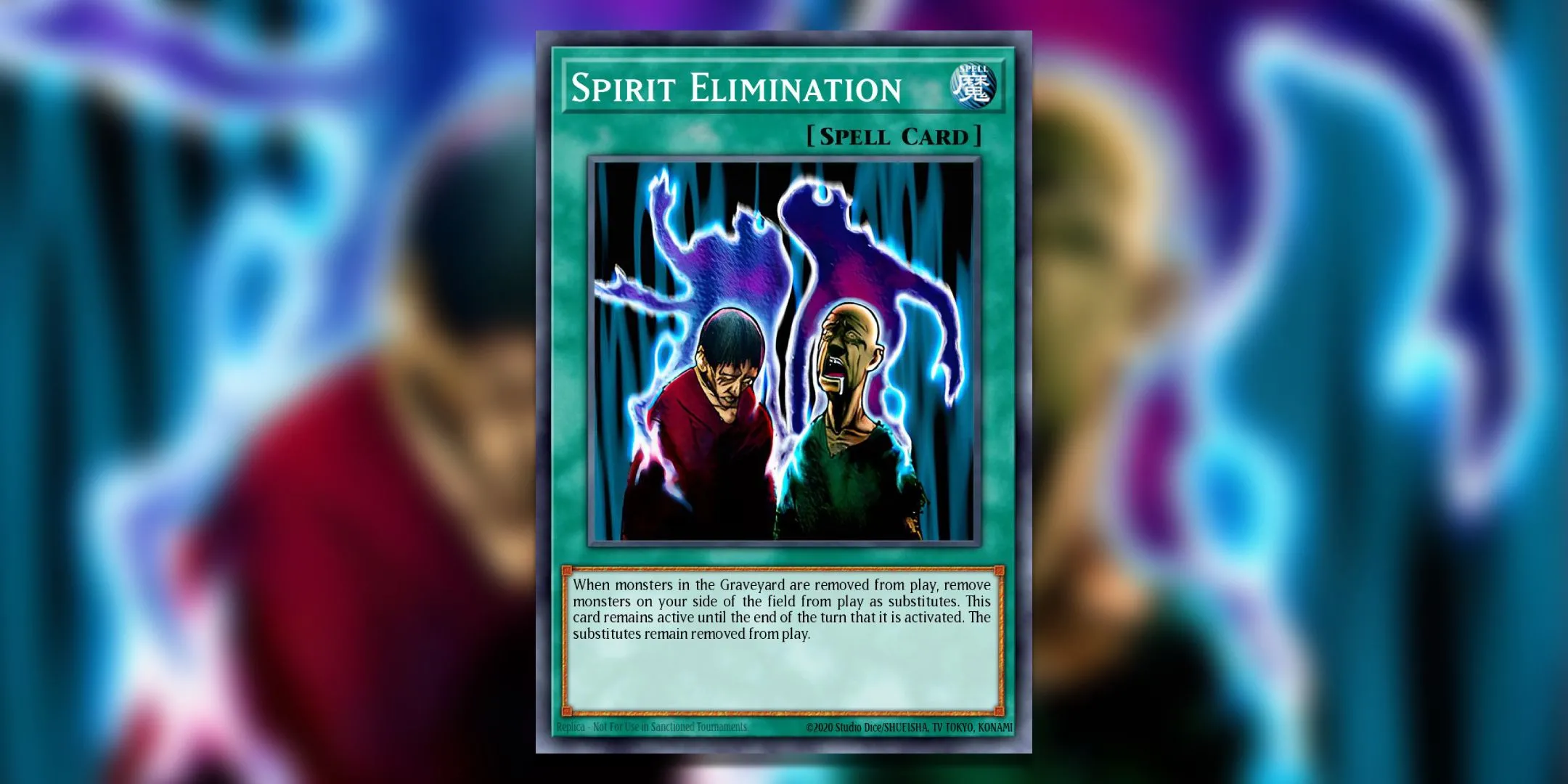 Lá bài bẫy Spirit Elimination, một lá bài cũ với văn bản hiệu ứng mơ hồ gây ra nhiều tranh cãi về luật.