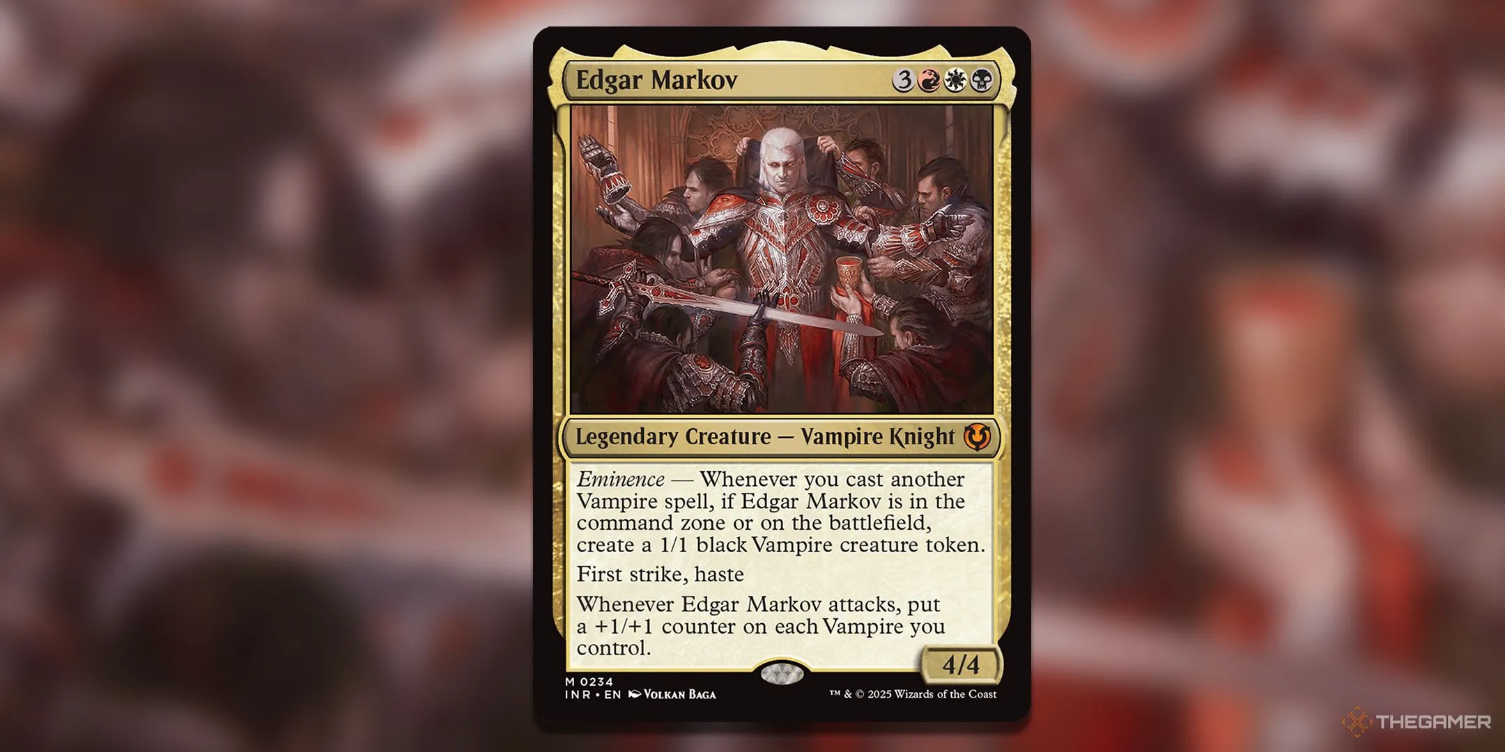 Lá bài huyền thoại Edgar Markov, thủ lĩnh của tộc Vampire trong Magic The Gathering.