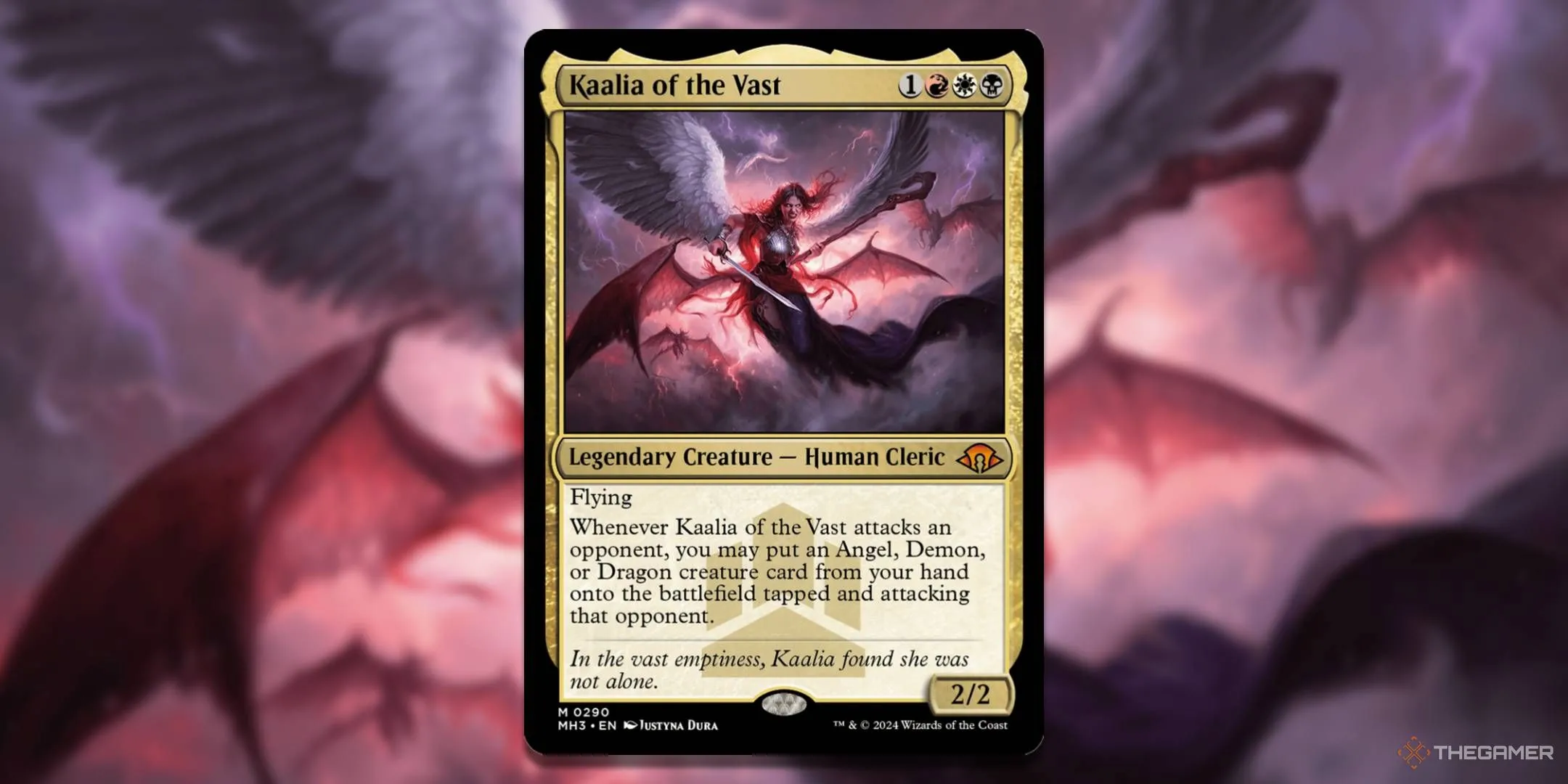 Lá bài Kaalia of the Vast, một Commander &quot;tất cả hoặc không gì cả&quot; trong Magic The Gathering.