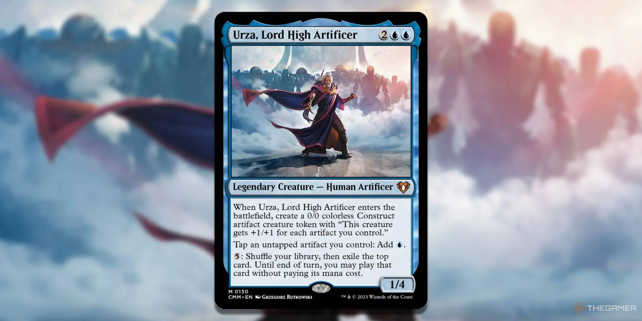 Lá bài Urza, Lord High Artificer, một Commander cực kỳ mạnh mẽ trong Magic The Gathering.
