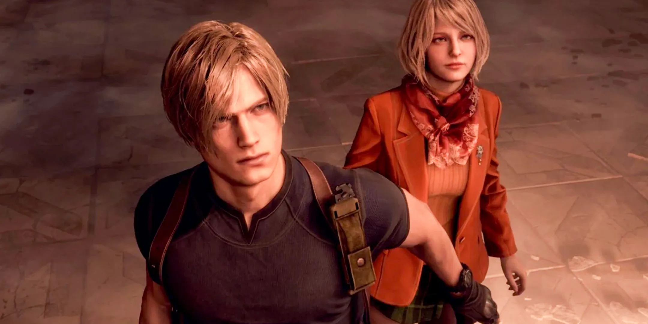 Leon Kennedy và Ashley Graham trong Resident Evil 4 Remake, cảnh chiến đấu